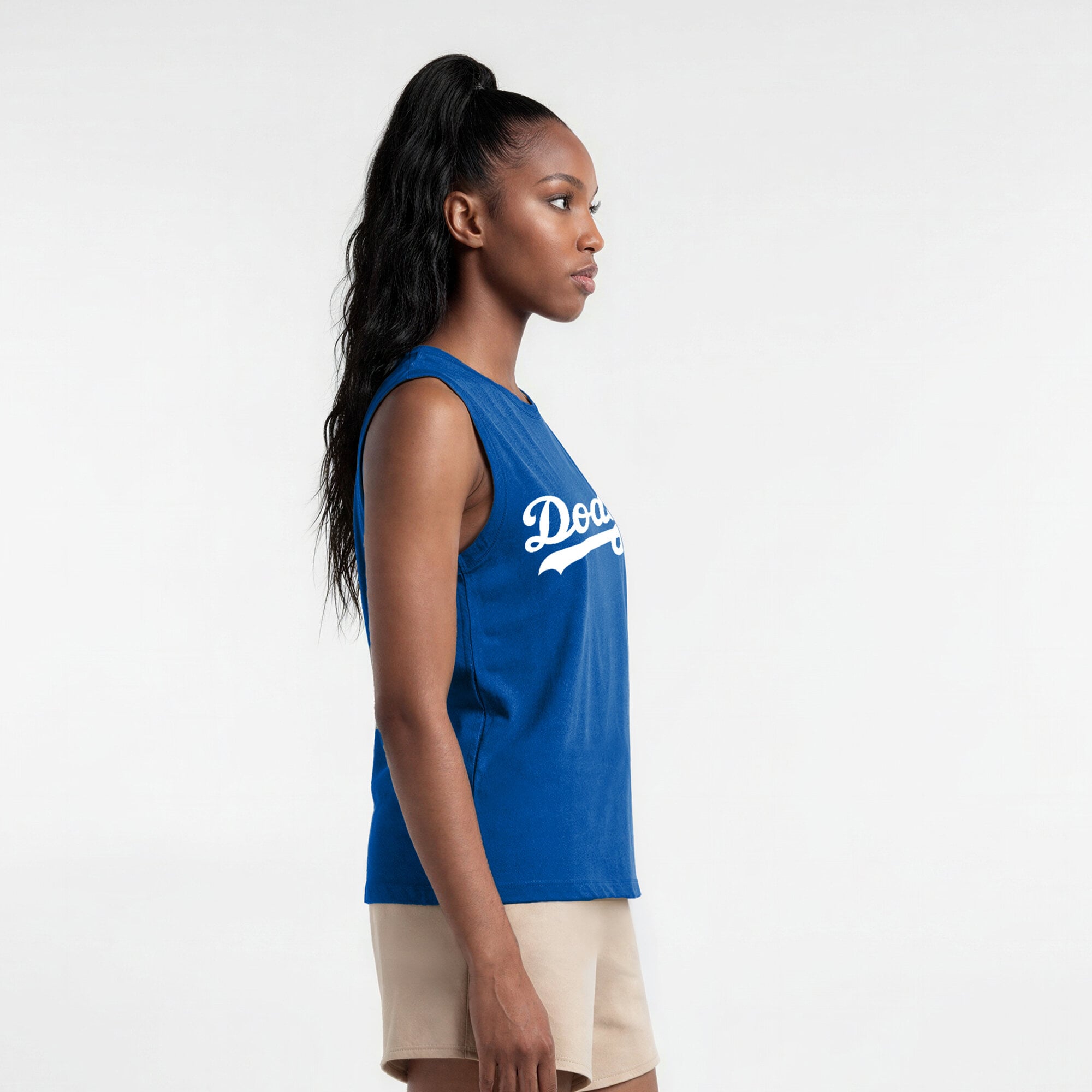 Women's Champion  Royal Los Angeles Dodgers Muscle Tank Top