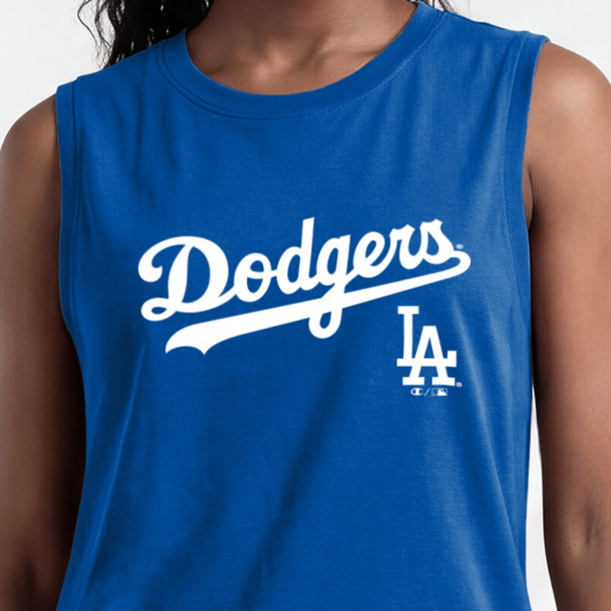 Women's Champion  Royal Los Angeles Dodgers Muscle Tank Top
