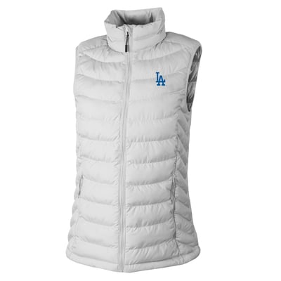 Los Angeles Dodgers Columbia Women's  Powder Lite II Omni-Heat Reflective Full-Zip Vest - White