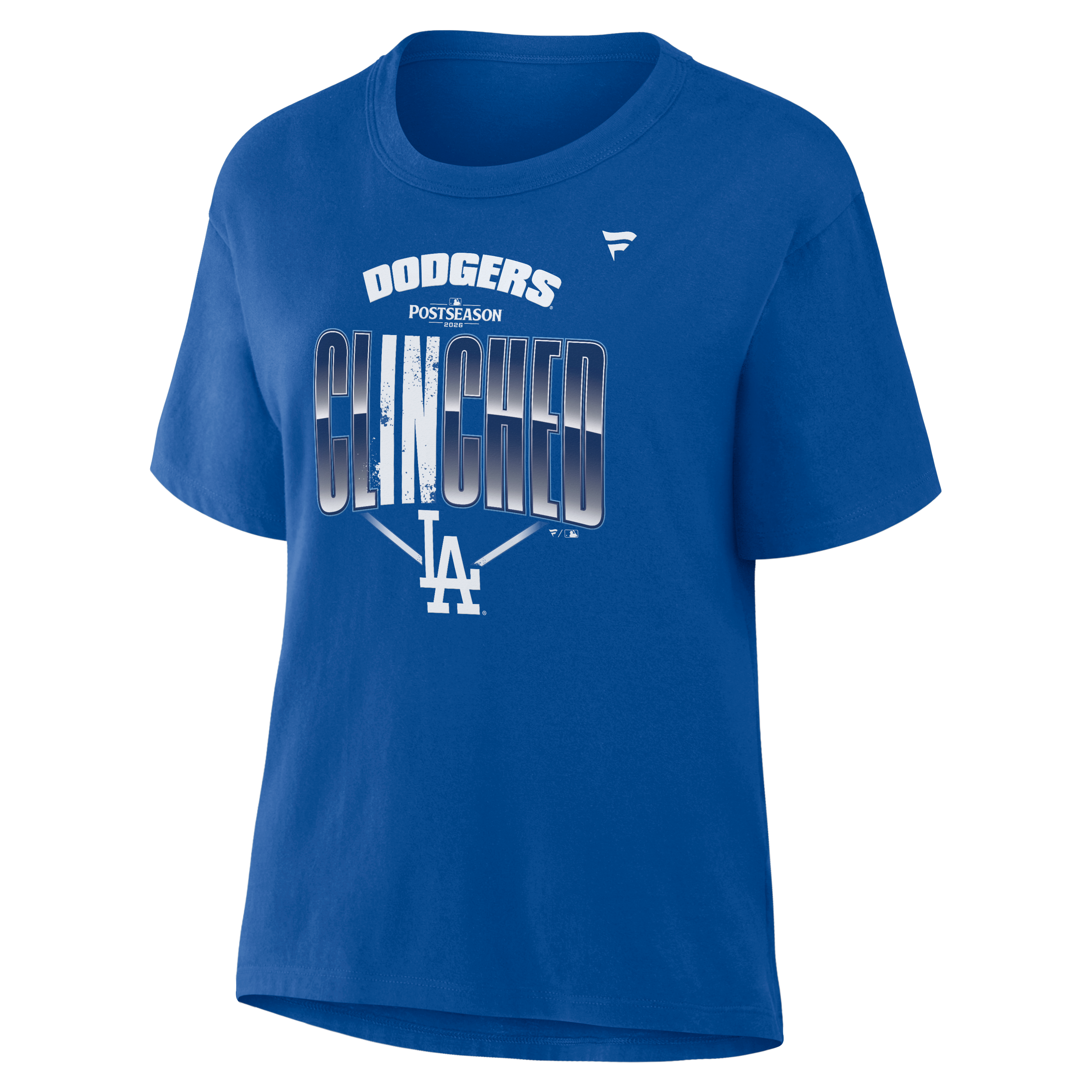 T-shirt Fanatics Royal pour femmes des Dodgers de Los Angeles, édition spéciale séries éliminatoires la MLB 2026