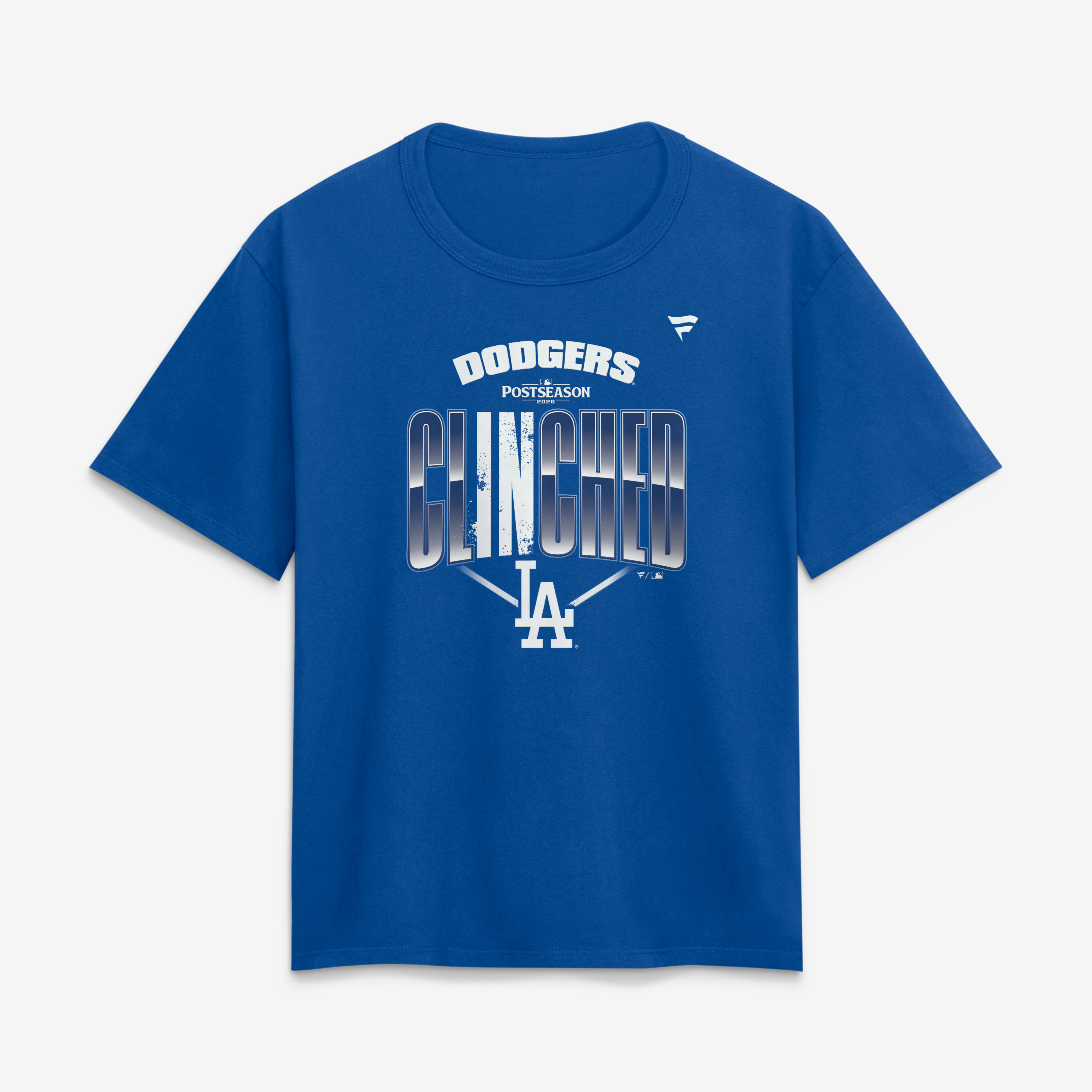 T-shirt Fanatics Royal pour femmes des Dodgers de Los Angeles, édition spéciale séries éliminatoires la MLB 2026