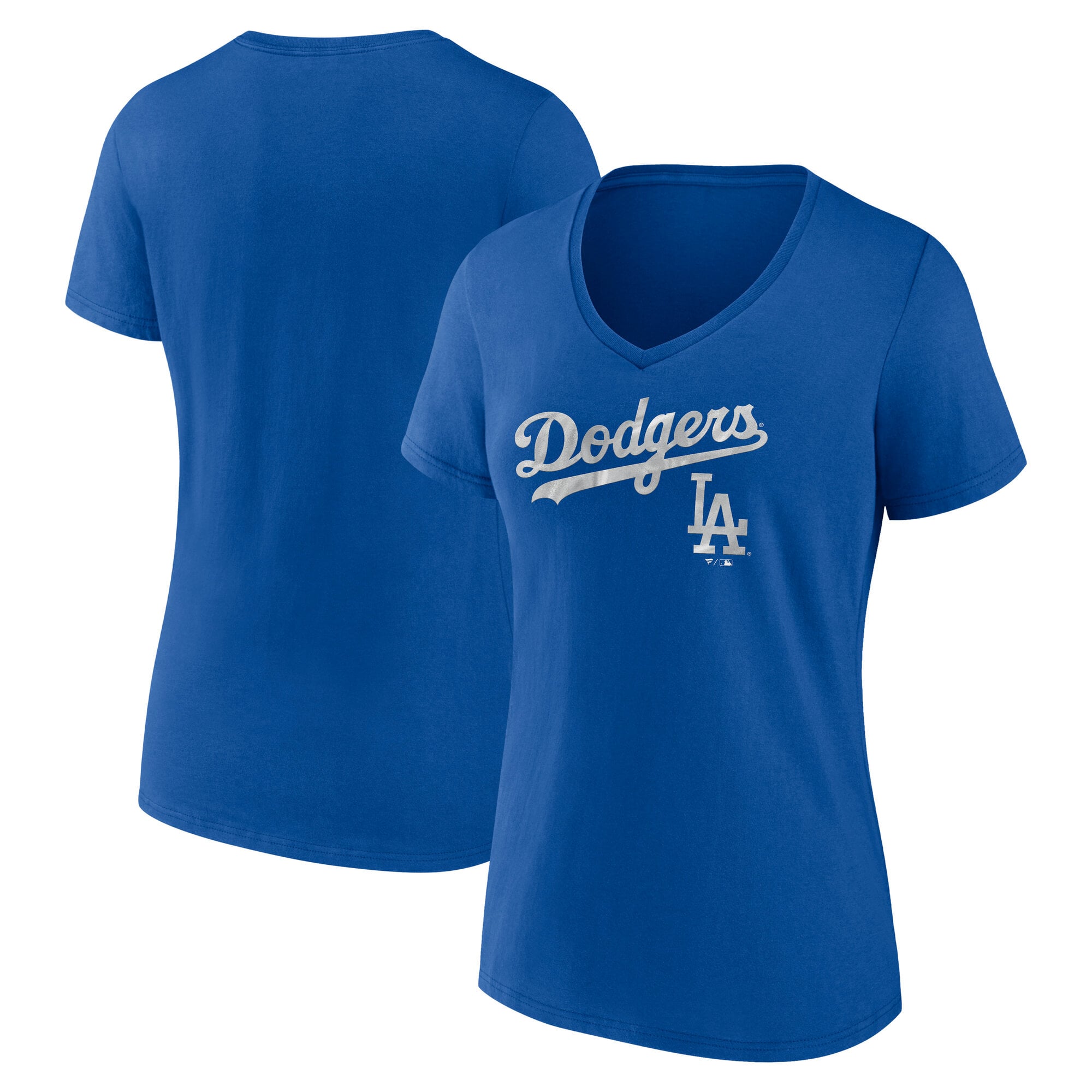 T-shirt à col en V Fanatics Royal Los Angeles Dodgers pour femmes