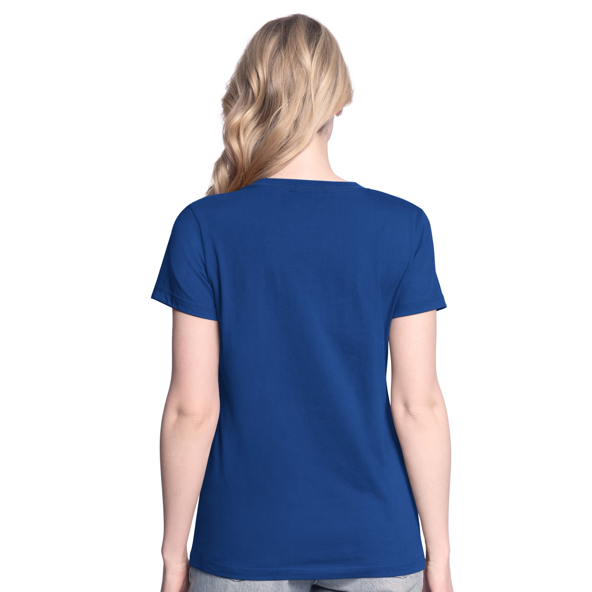 Lot de deux t-shirts G-III 4Her pour femmes par Carl Banks, coloris bleu royal/gris chiné, Los Angeles Dodgers