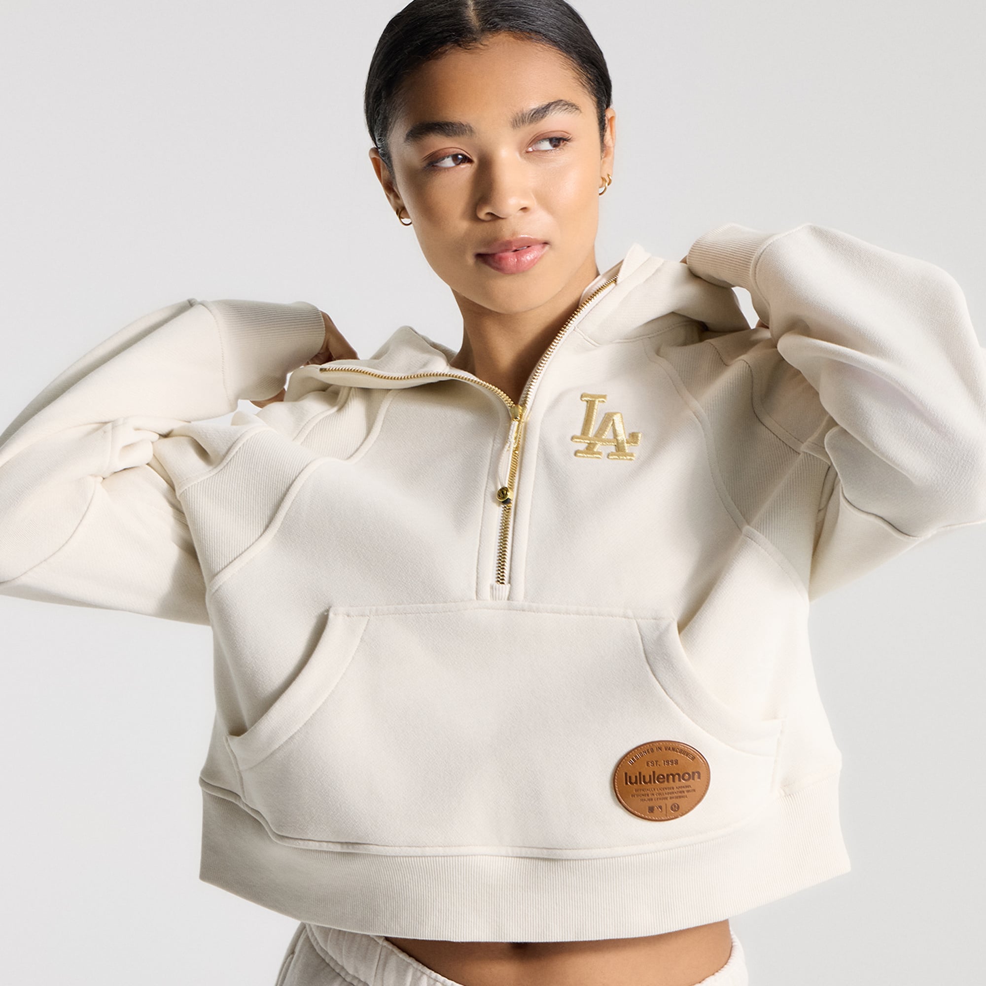 Sweat à capuche zippé oversize bleu symphonie Los Angeles Dodgers de lululemon pour femme