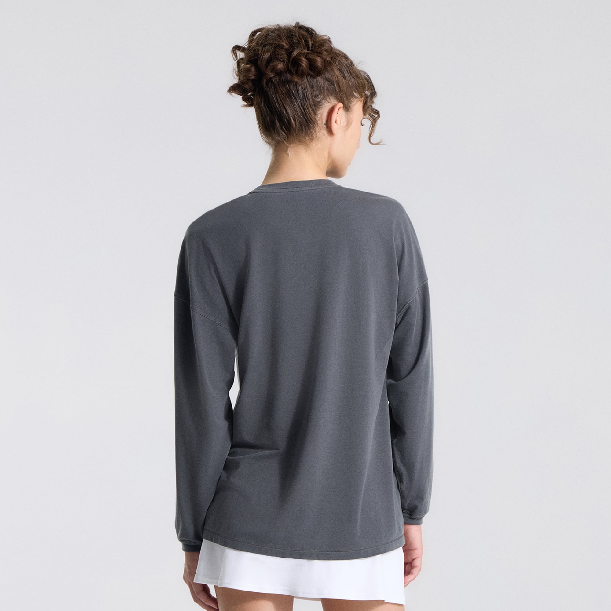 Women's lululemon Graphite Grey Los Angeles Dodgers Easy Set Relaxed Fit Long Sleeve T-Shirt
