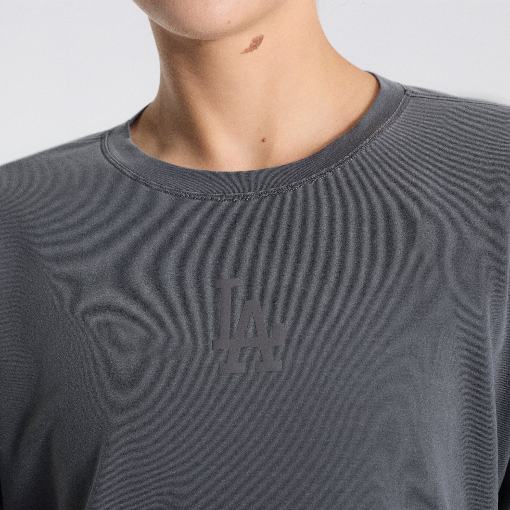 Women's lululemon Graphite Grey Los Angeles Dodgers Easy Set Relaxed Fit Long Sleeve T-Shirt