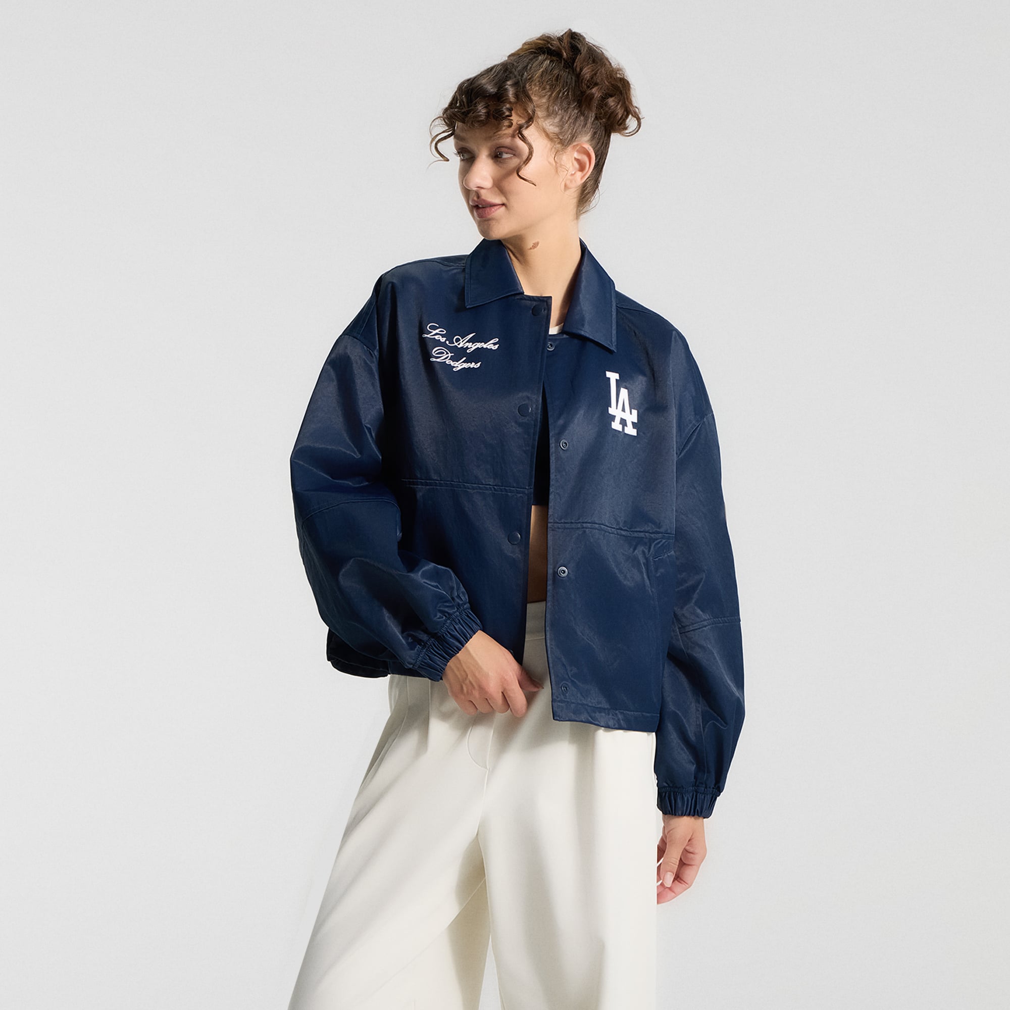 Veste d'entraîneur lululemon True Navy Los Angeles Dodgers pour femme