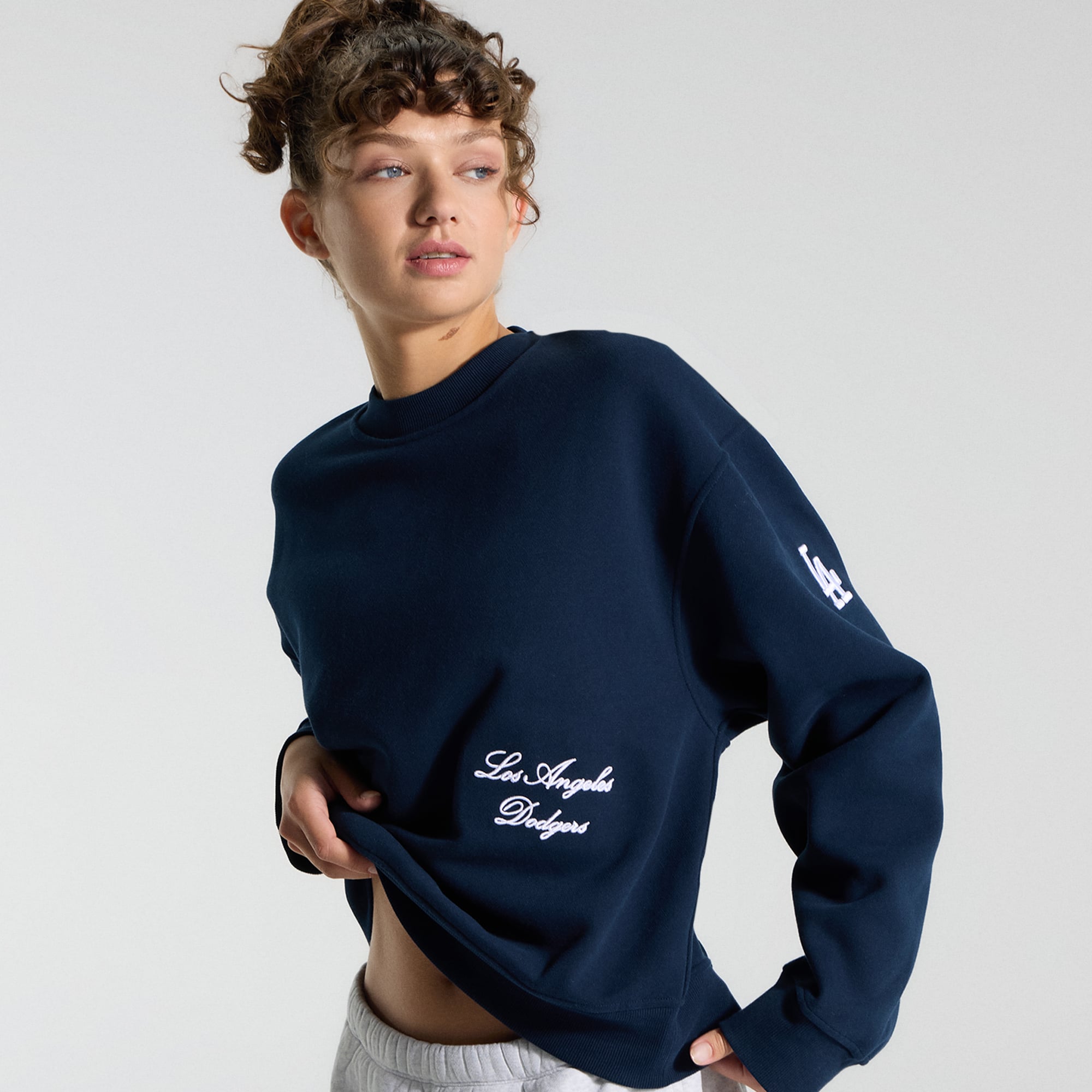 Women's lululemon True Navy Los Angeles Dodgers Steady State Oversized Crew