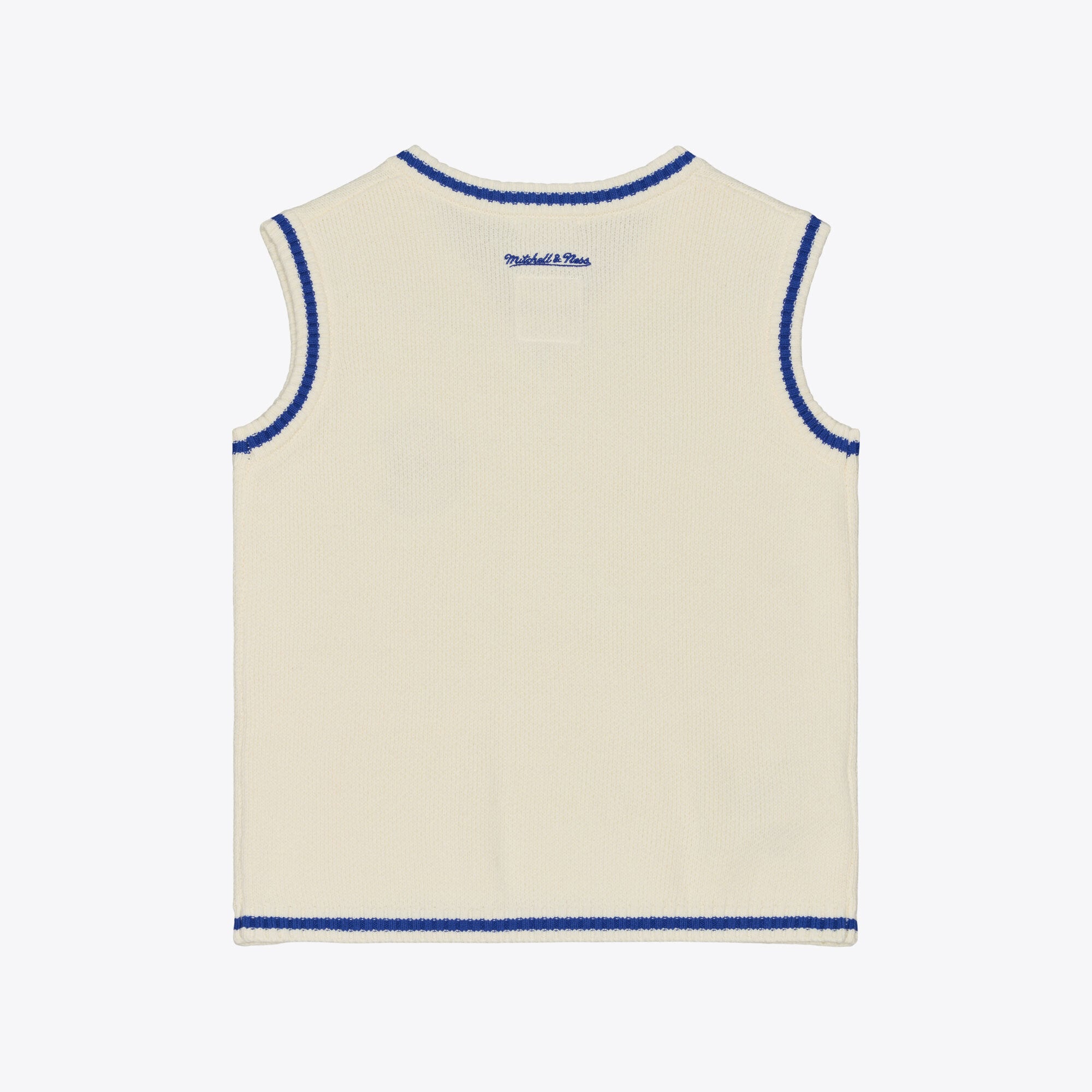 Women's Mitchell & Ness Cream Los Angeles Dodgers Cooperstown Collection Retro Roots Sweater Vest