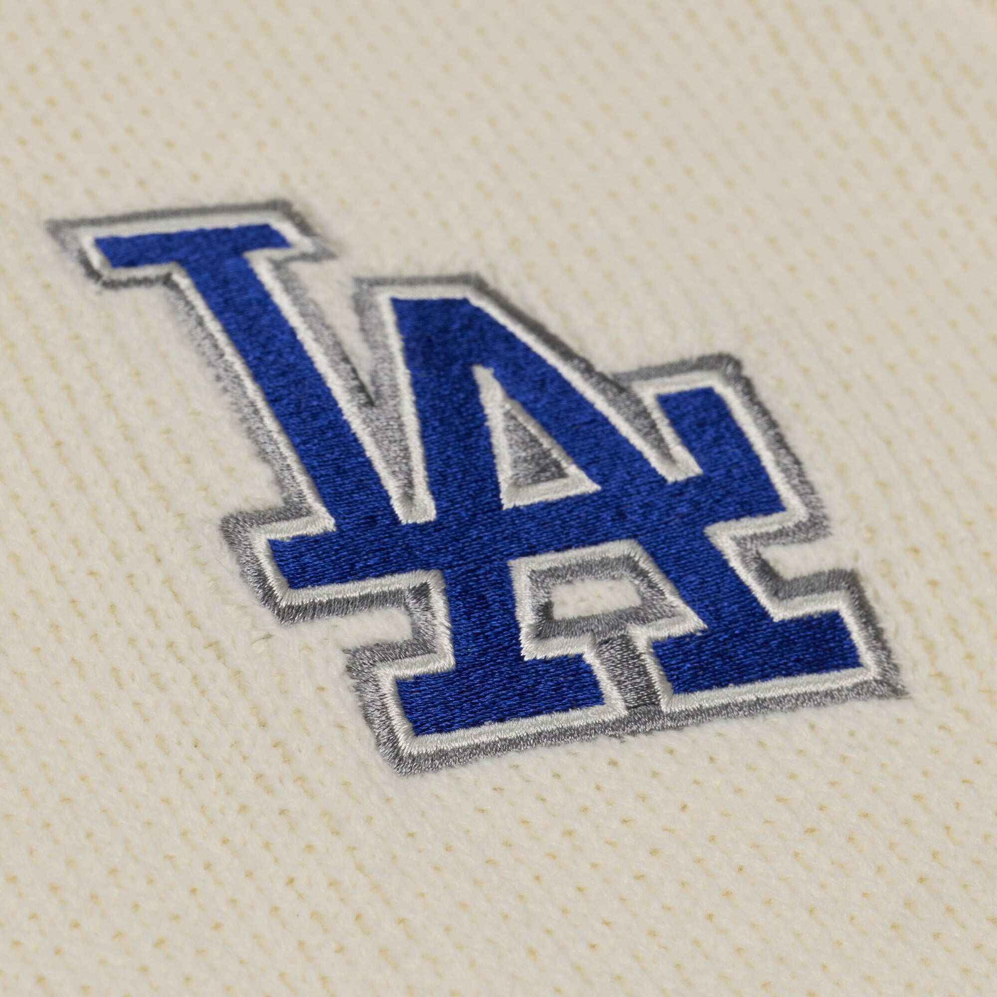 Women's Mitchell & Ness Cream Los Angeles Dodgers Cooperstown Collection Retro Roots Sweater Vest
