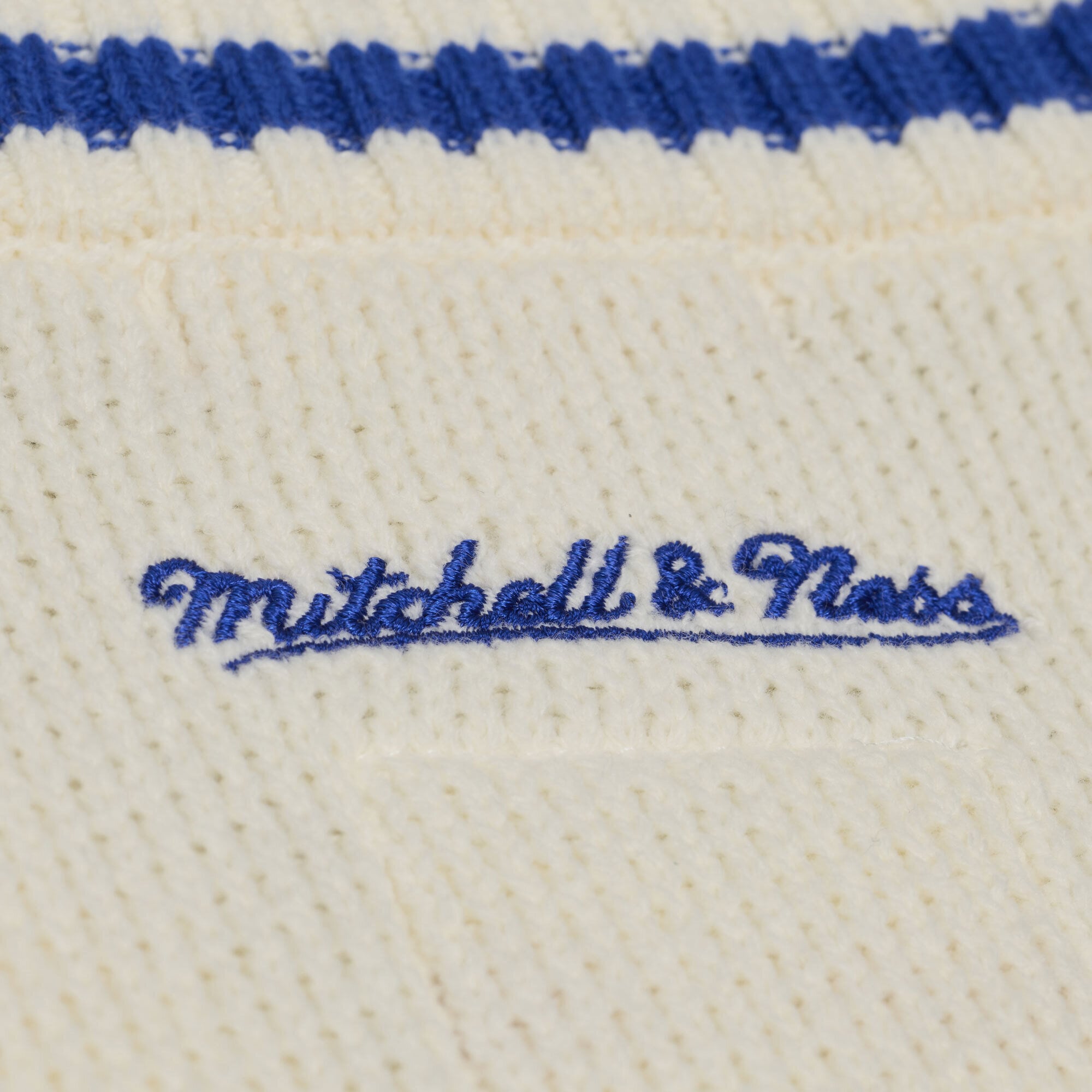 Women's Mitchell & Ness Cream Los Angeles Dodgers Cooperstown Collection Retro Roots Sweater Vest