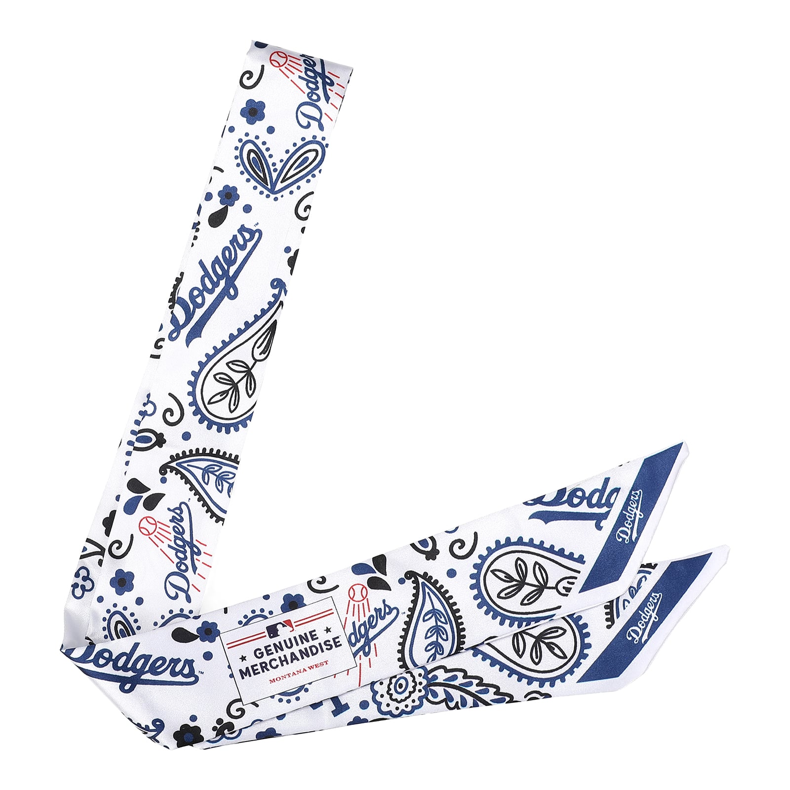Bandana/sac/foulard blanc Montana West pour femme, Los Angeles Dodgers