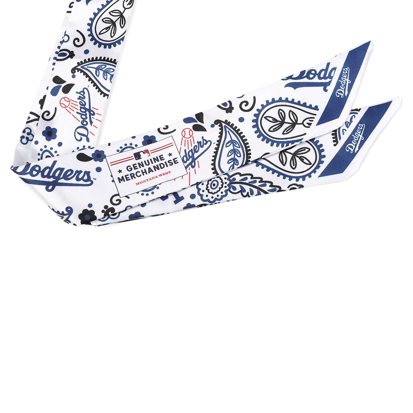Bandana/sac/foulard blanc Montana West pour femme, Los Angeles Dodgers