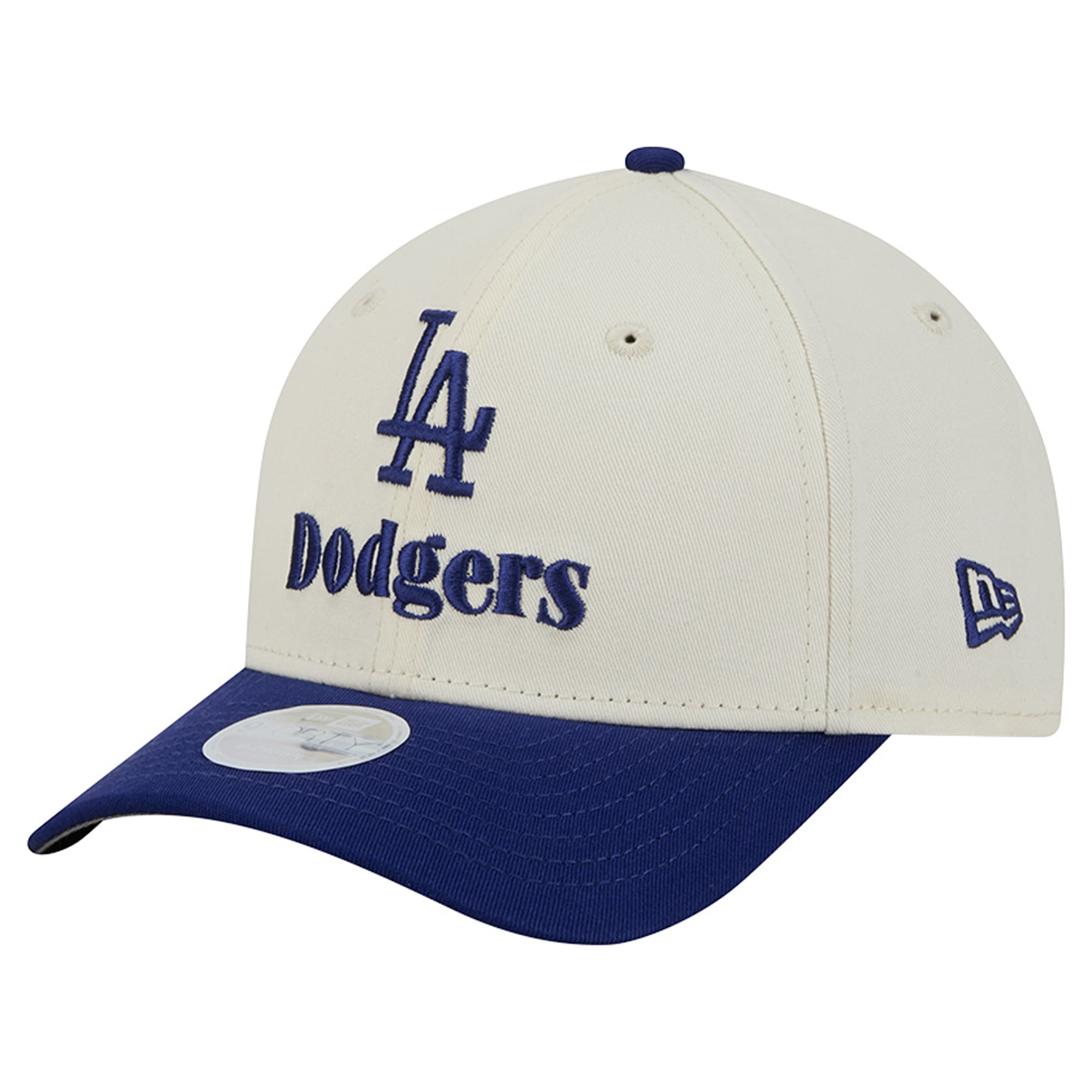 Casquette ajustable New Era crème/bleu roi Los Angeles Dodgers Primary 9FORTY M-Crown pour femme