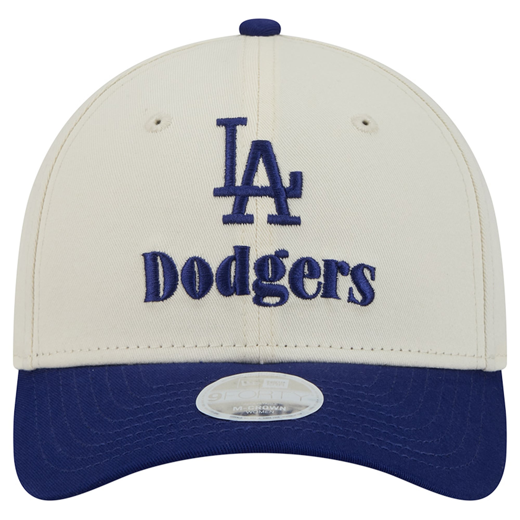 Casquette ajustable New Era crème/bleu roi Los Angeles Dodgers Primary 9FORTY M-Crown pour femme