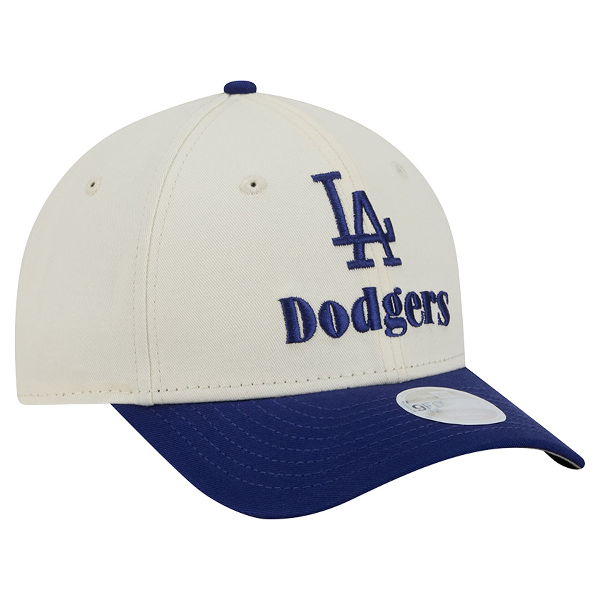 Casquette ajustable New Era crème/bleu roi Los Angeles Dodgers Primary 9FORTY M-Crown pour femme