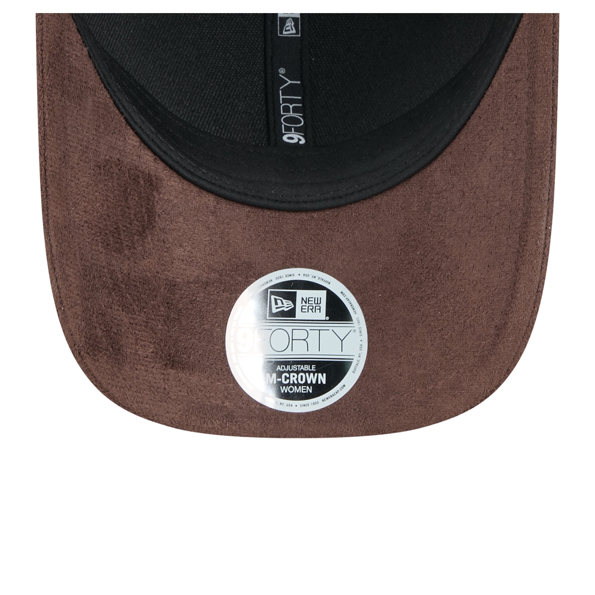 Casquette ajustable New Era 9FORTY M-Crown marron clair pour femme, Los Angeles Dodgers, en fausse laine.