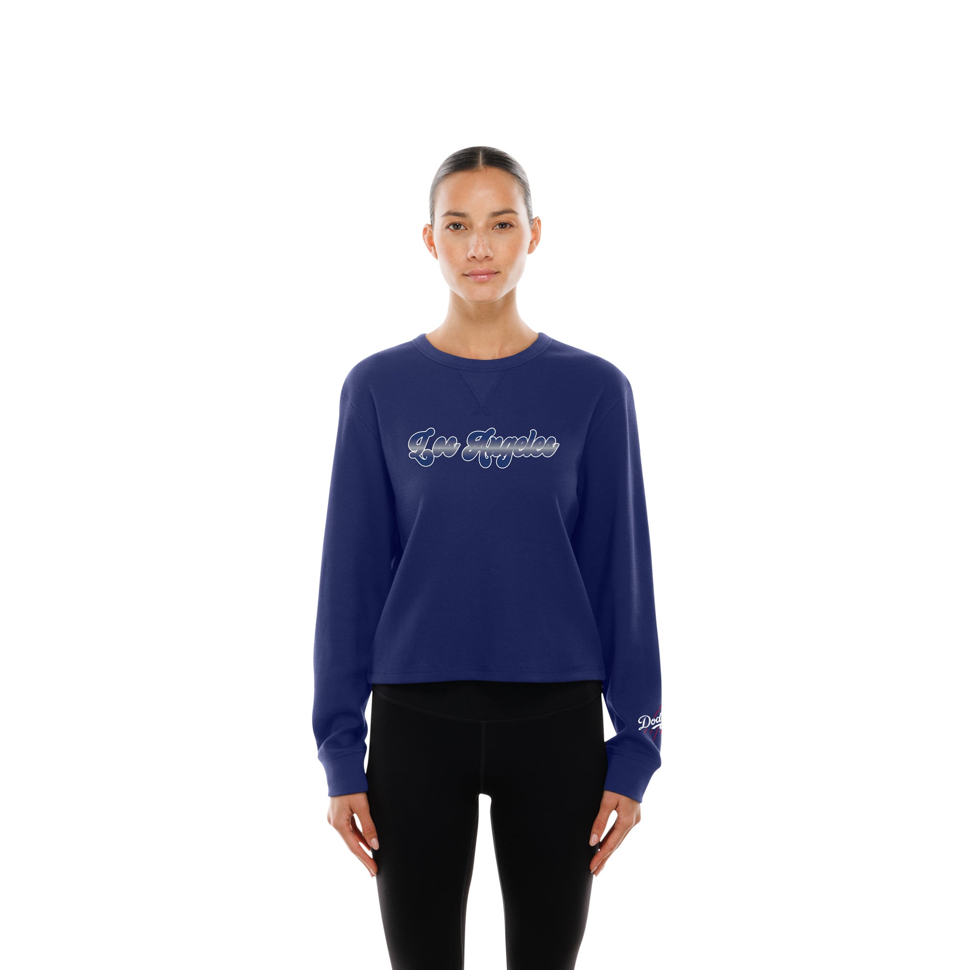 T-shirt thermique à manches longues New Era Royal Los Angeles Dodgers Fan Collection pour femmes