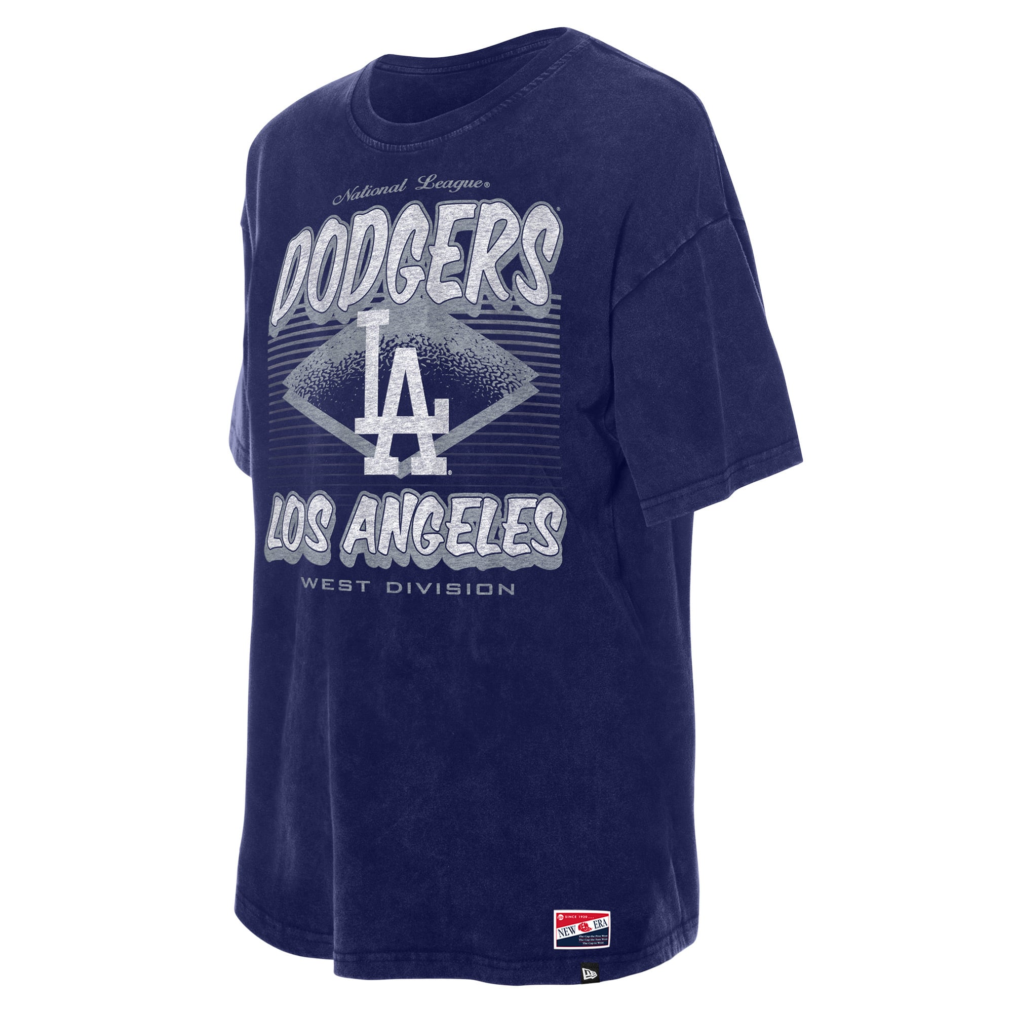 T-shirt oversize délavé minéral New Era Royal Los Angeles Dodgers pour femme