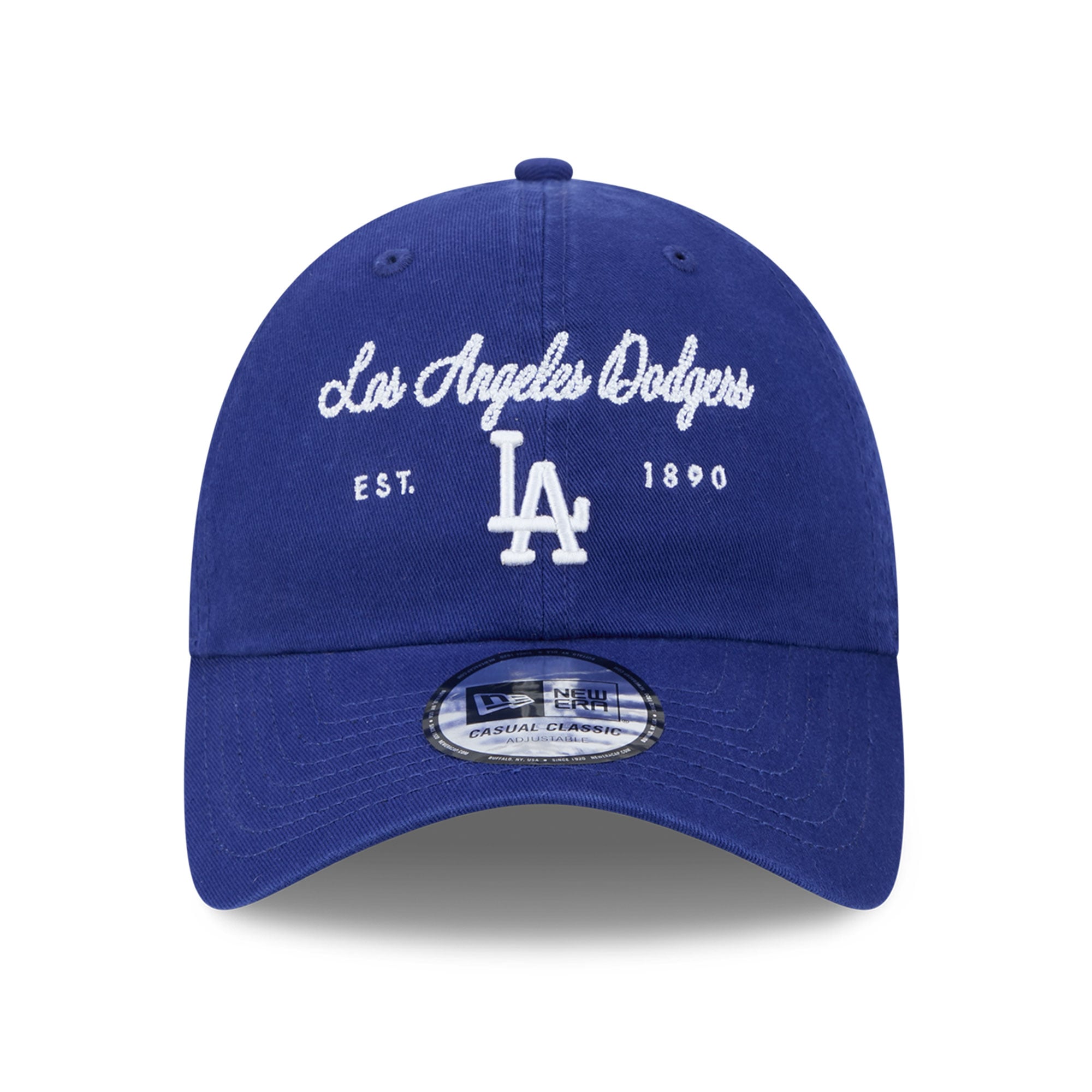 Casquette New Era Royal Los Angeles Dodgers pour femme, style classique décontracté et ajustable