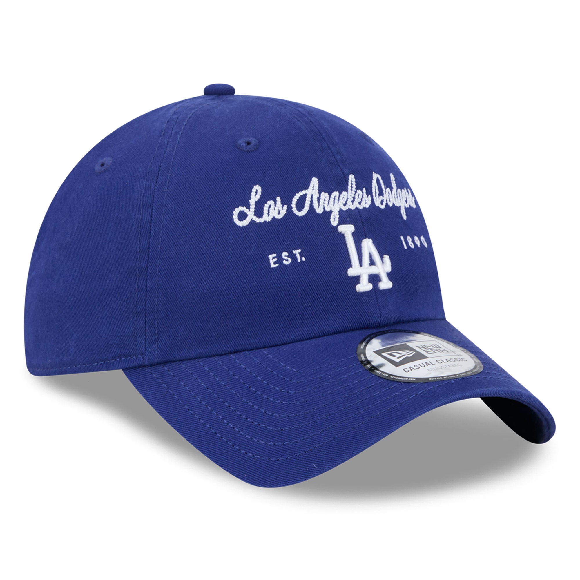 Casquette New Era Royal Los Angeles Dodgers pour femme, style classique décontracté et ajustable