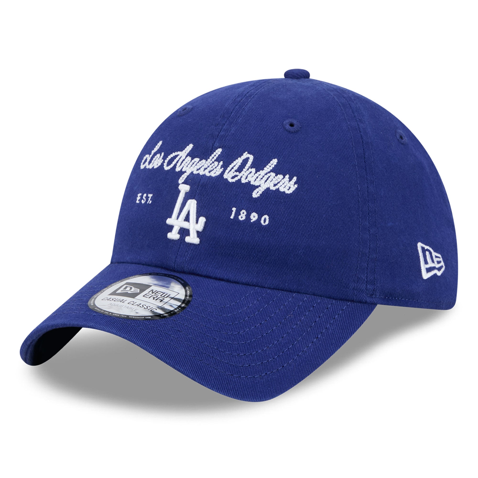 Casquette New Era Royal Los Angeles Dodgers pour femme, style classique décontracté et ajustable