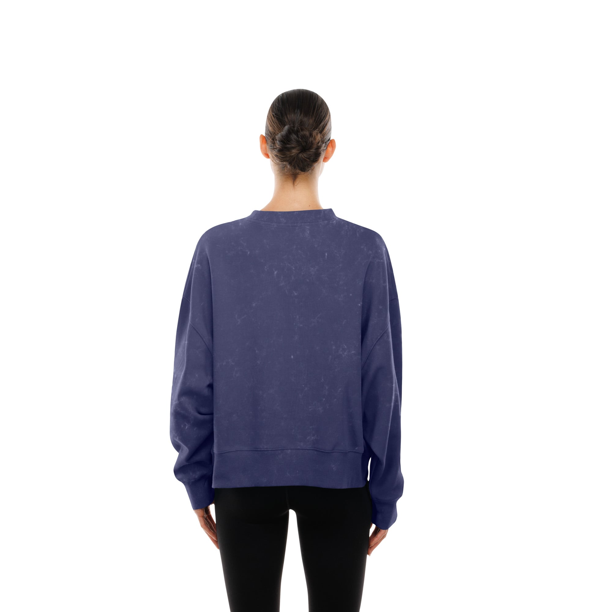 Women's New Era Royal Los Angeles Dodgers Throwback Mineral Wash Boxy Sweatshirt