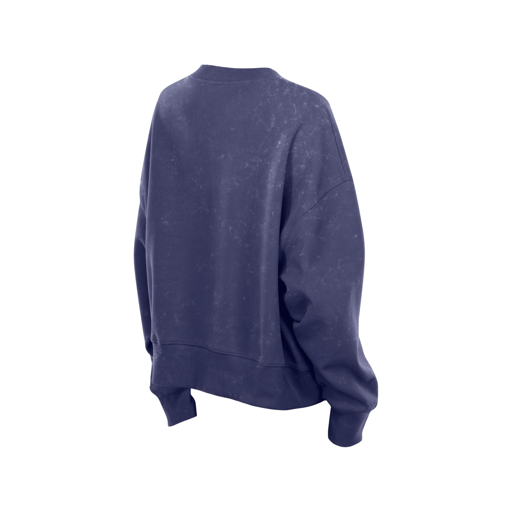 Women's New Era Royal Los Angeles Dodgers Throwback Mineral Wash Boxy Sweatshirt