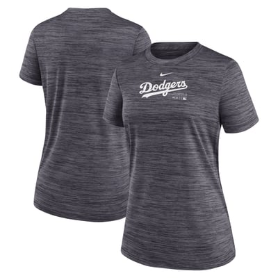 Los Angeles Dodgers Nike Women's Authentic Collection Velocity Performance T-Shirt - Black