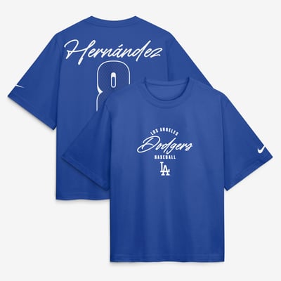 Enrique Hernández Los Angeles Dodgers Nike Women's Premium Essentials Boxy Name & Number T-Shirt - Royal
