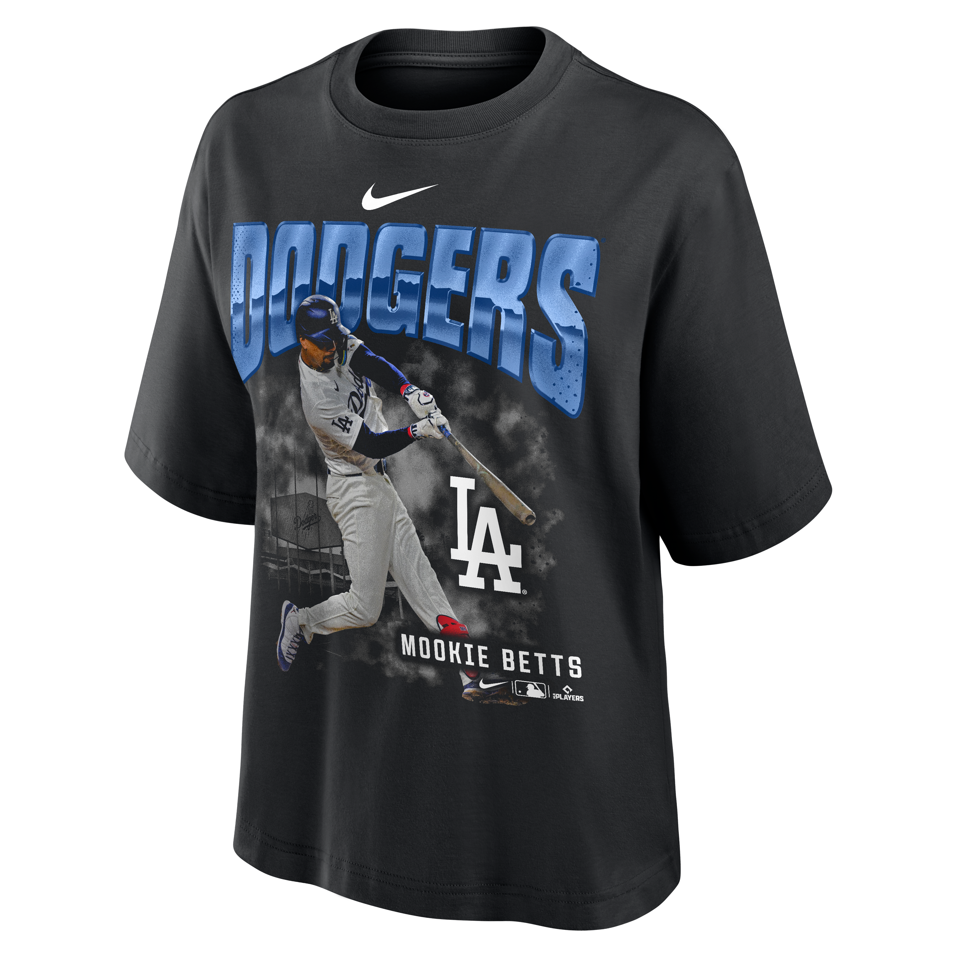 Women's Nike Mookie Betts Black Los Angeles Dodgers Premium Essentials Boxy T-Shirt