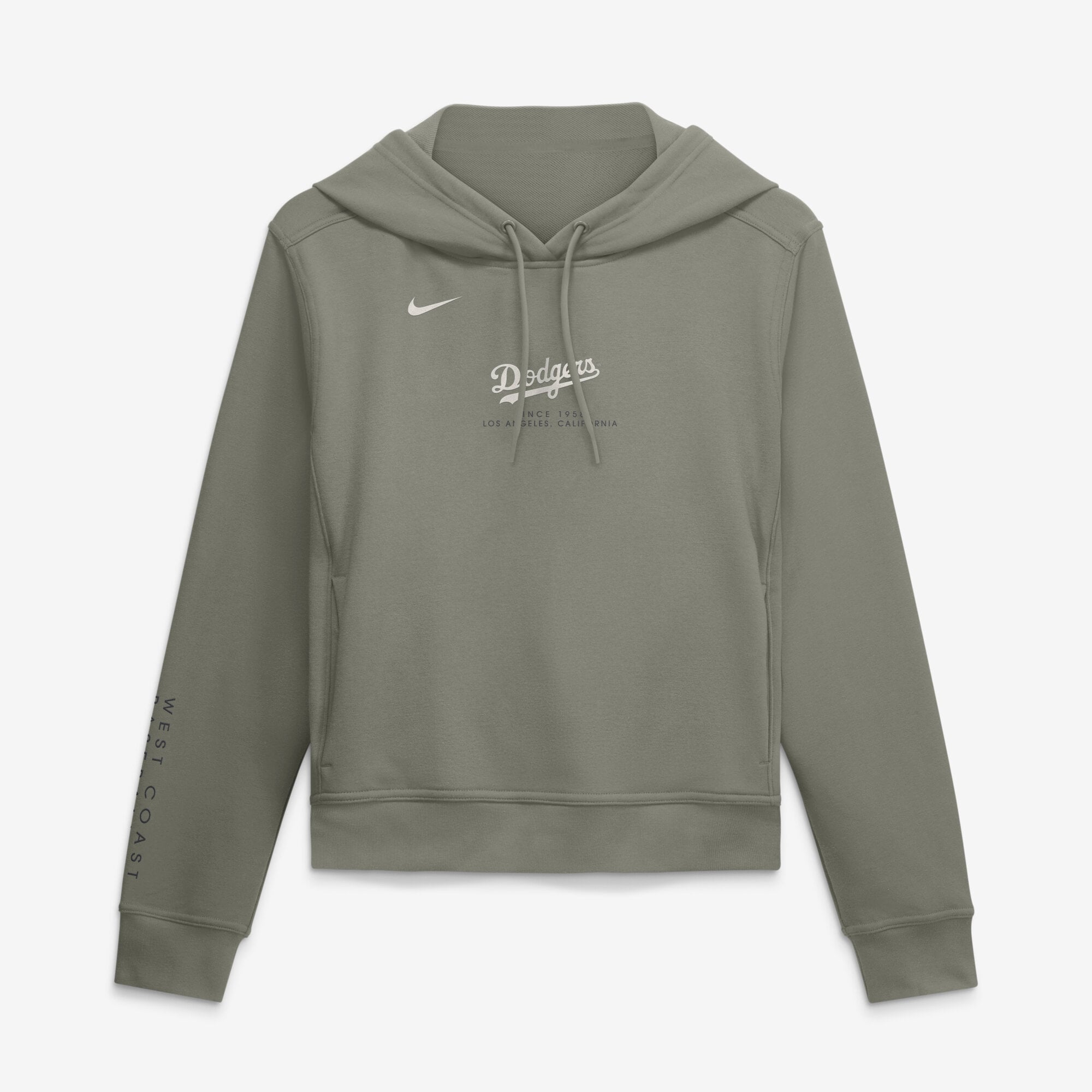 Sweat à capuche Nike Olive Los Angeles Dodgers One Tri-Blend Dri-FIT pour femme