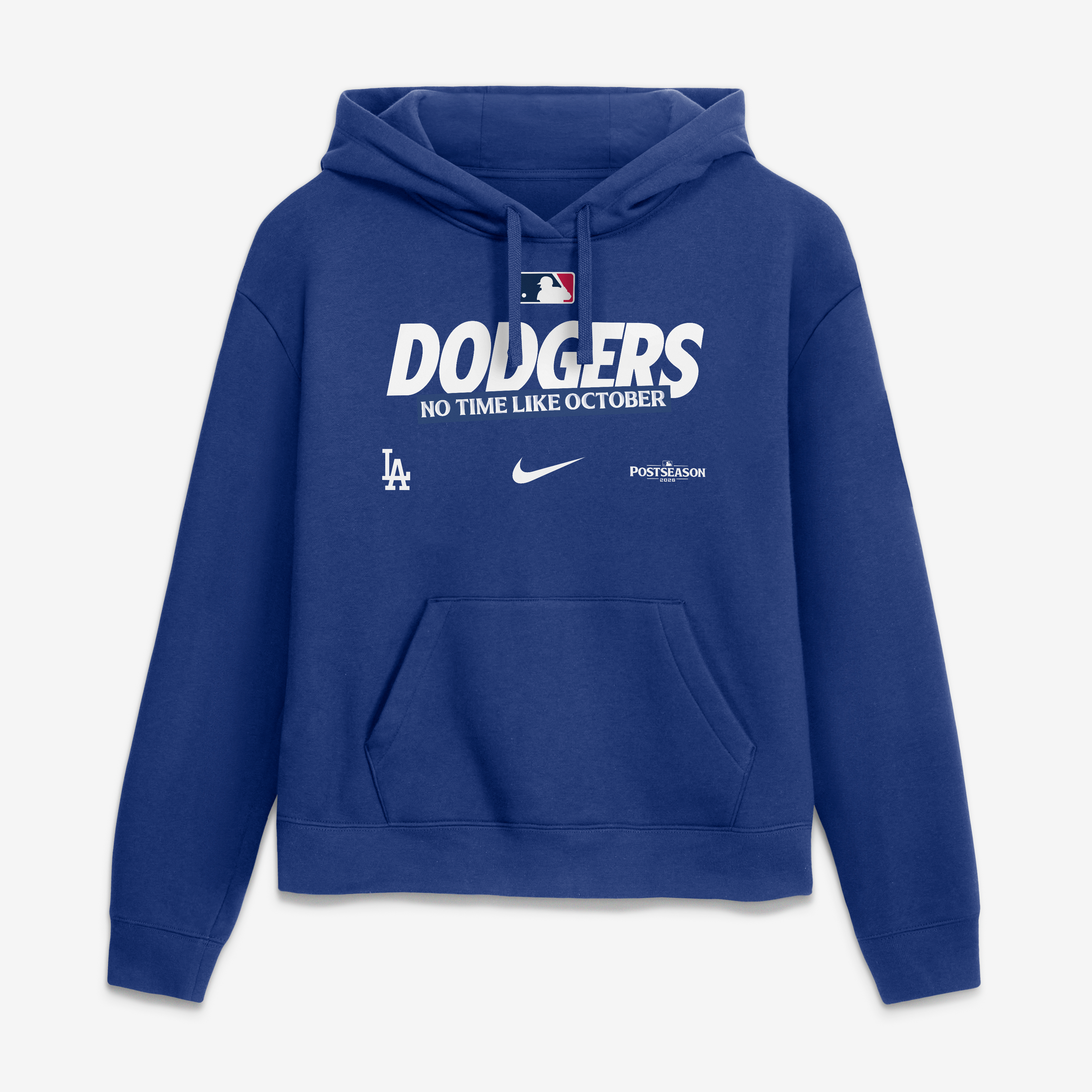 Sweat à capuche Nike Royal Los Angeles Dodgers 2026 MLB Postseason Authentic Collection pour femmes