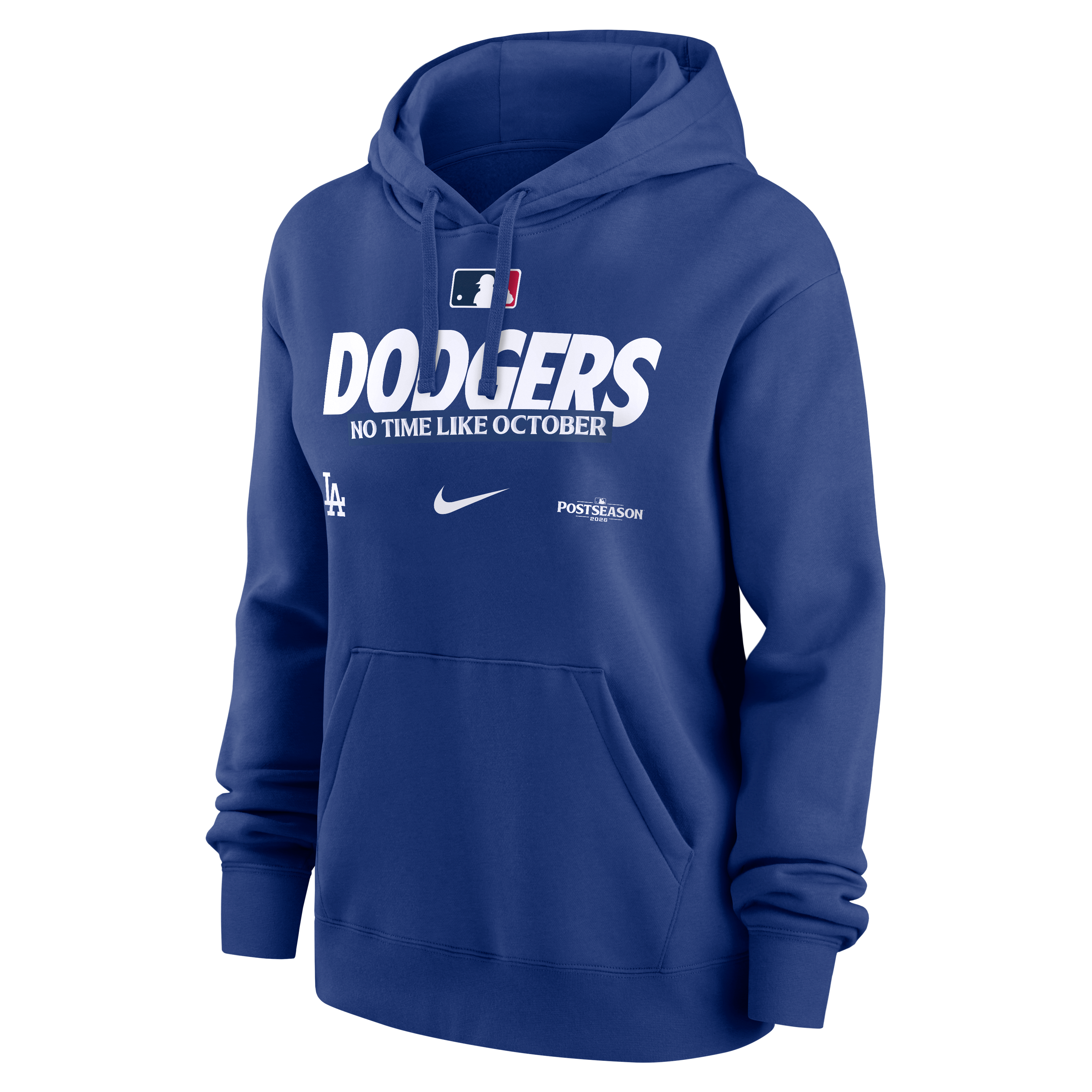 Sweat à capuche Nike Royal Los Angeles Dodgers 2026 MLB Postseason Authentic Collection pour femmes