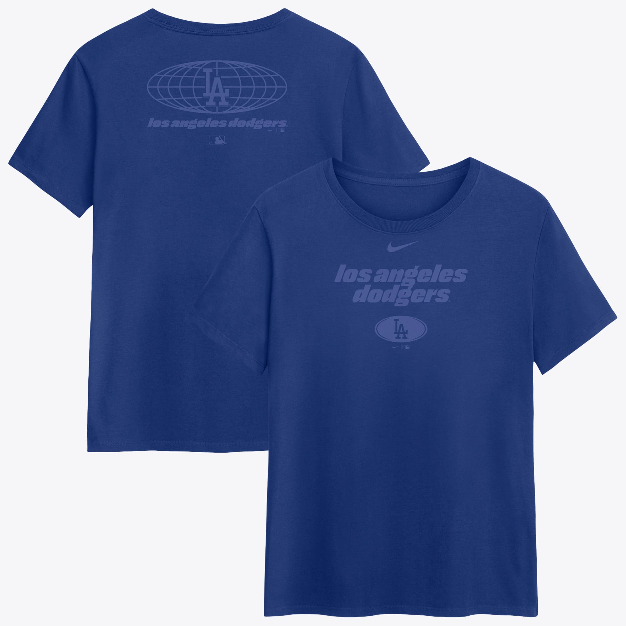 T-shirt Nike Royal Los Angeles Dodgers Globe Logo pour femmes