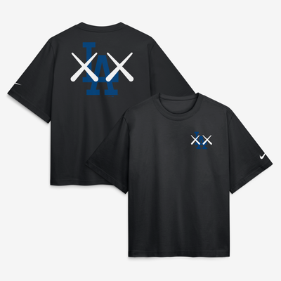 Los Angeles Dodgers Nike x KAWS Women's Boxy T-Shirt - Black