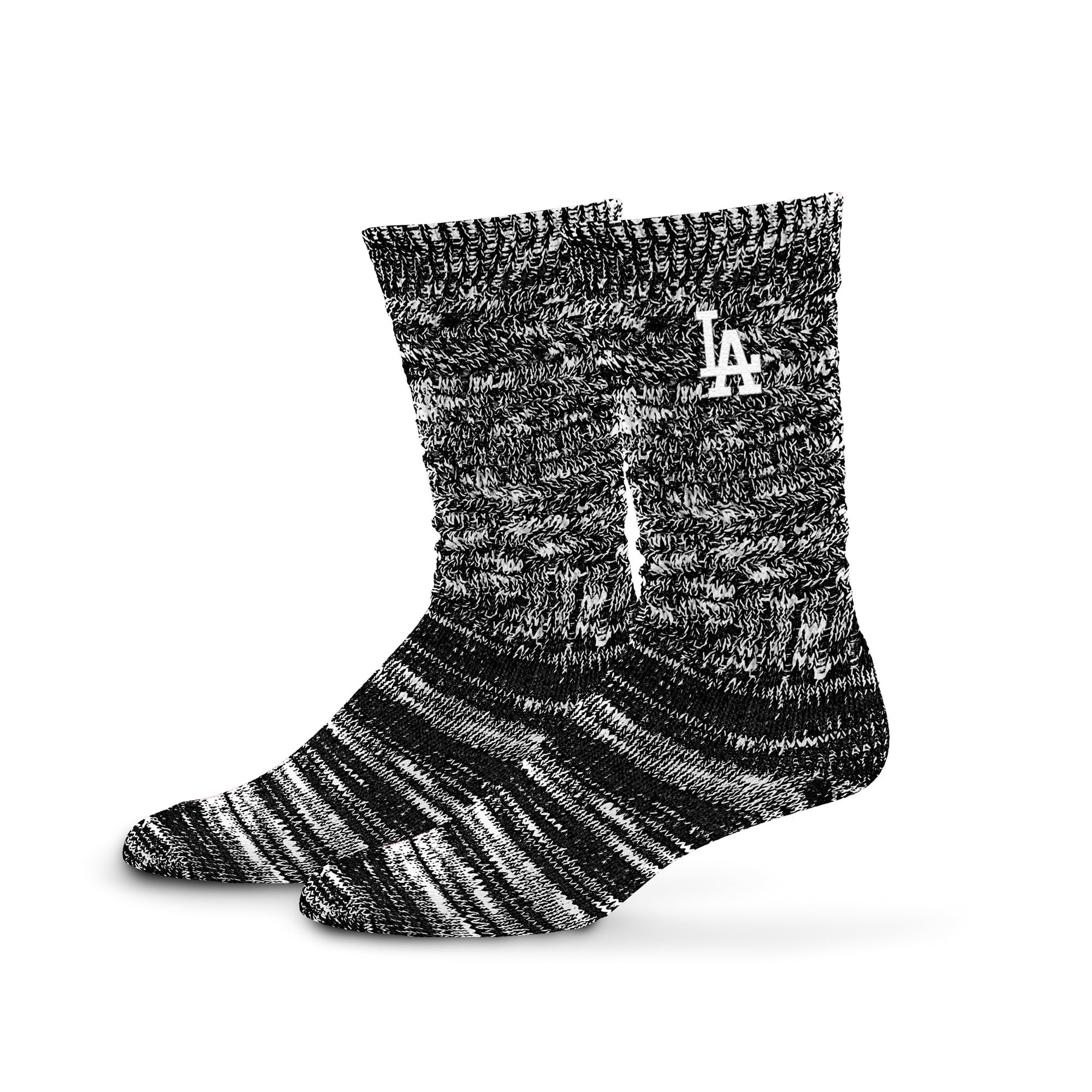 Women's PRO Compression  Black Los Angeles Dodgers Slouchy Slub Textured Boyfriend Socks