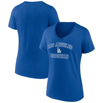  Los Angeles Dodgers Women's Heart & Soul V-Neck T-Shirt - Royal
