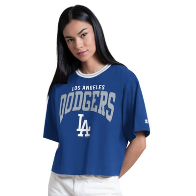  Los Angeles Dodgers Starter Women's Ace Cropped T-Shirt - Royal