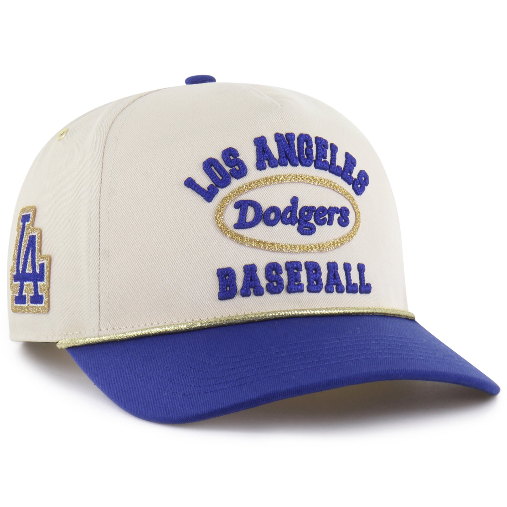 Women's Stoney Clover Lane x '47 Natural Los Angeles Dodgers Glitter Rope Hitch Adjustable Hat