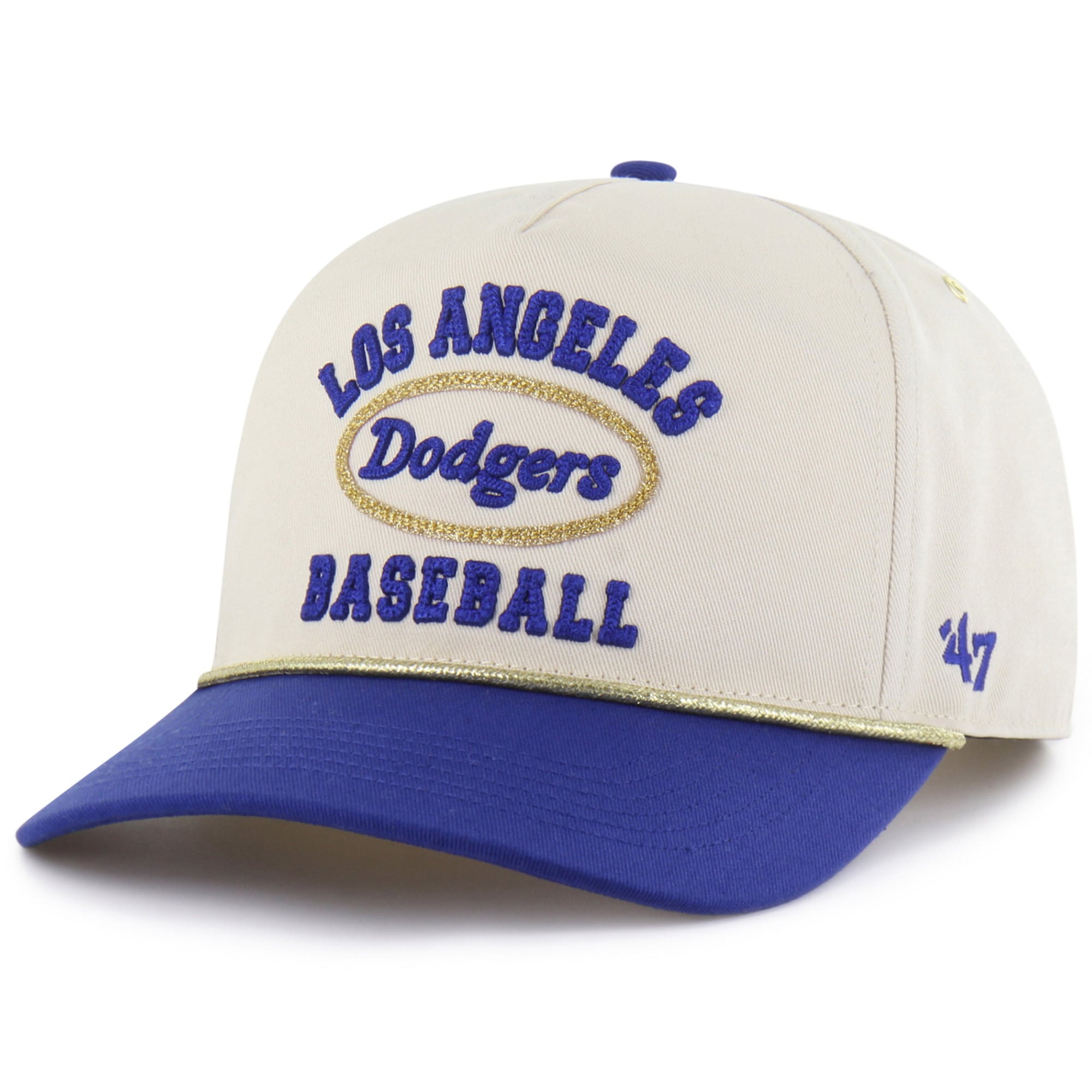 Women's Stoney Clover Lane x '47 Natural Los Angeles Dodgers Glitter Rope Hitch Adjustable Hat