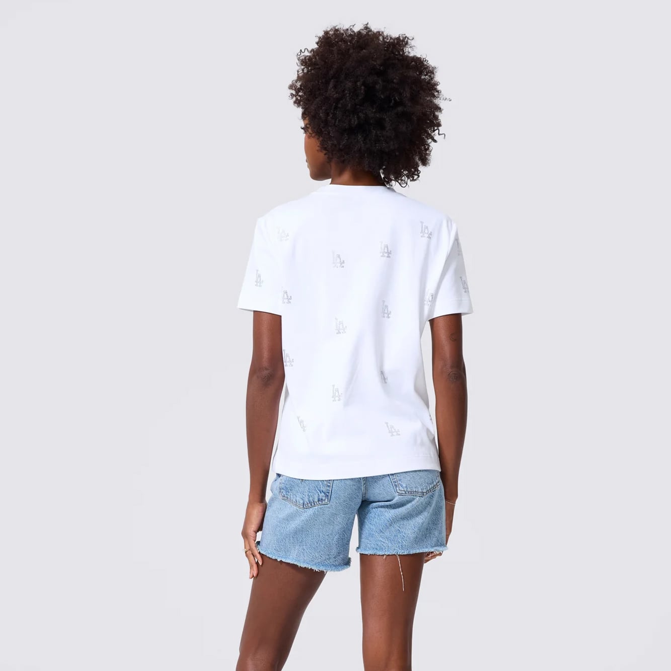 T-shirt Terez White pour femmes avec logo des Dodgers de Los Angeles