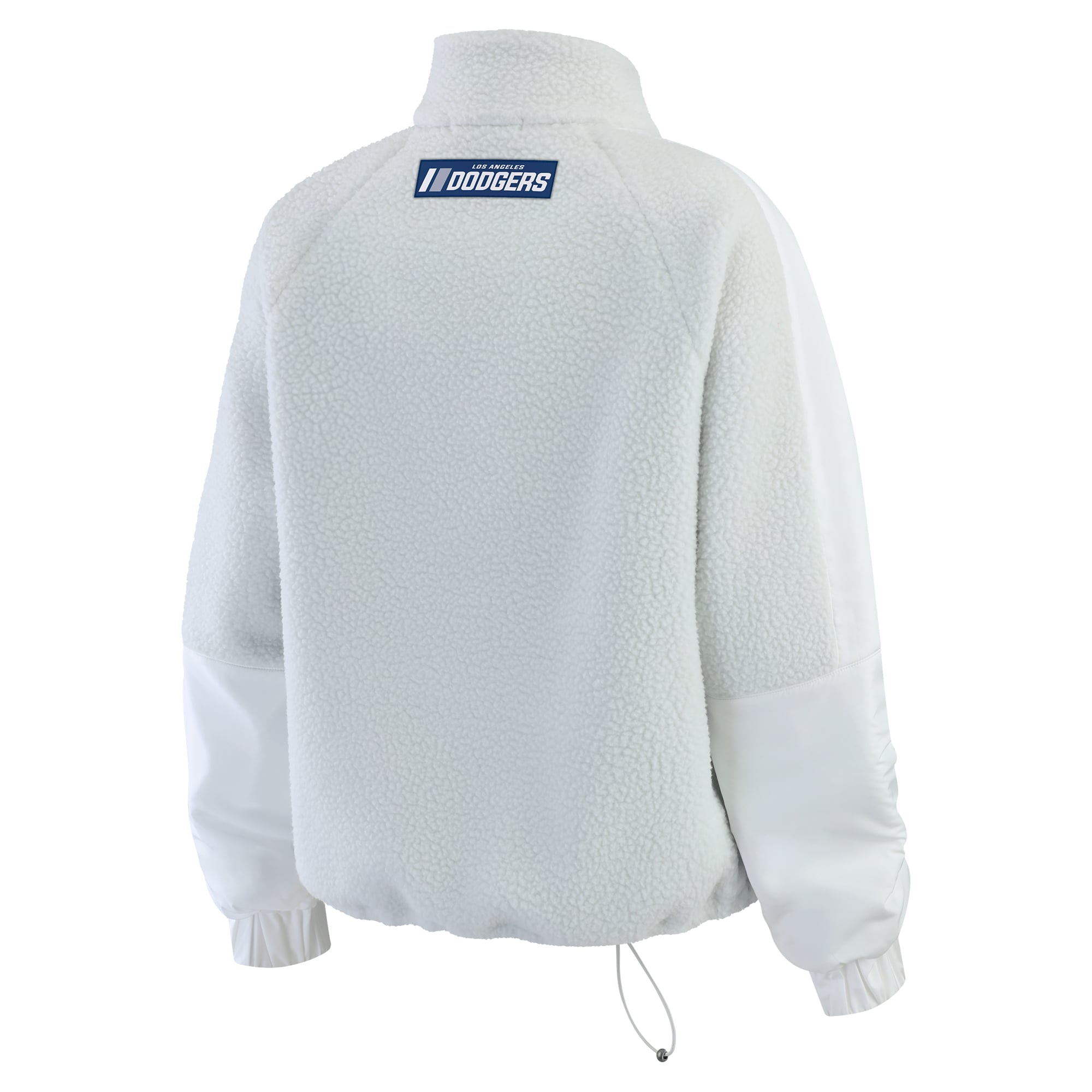 Women's WEAR by Erin Andrews Gray Los Angeles Dodgers Polar Fleece Quarter-Zip Jacket