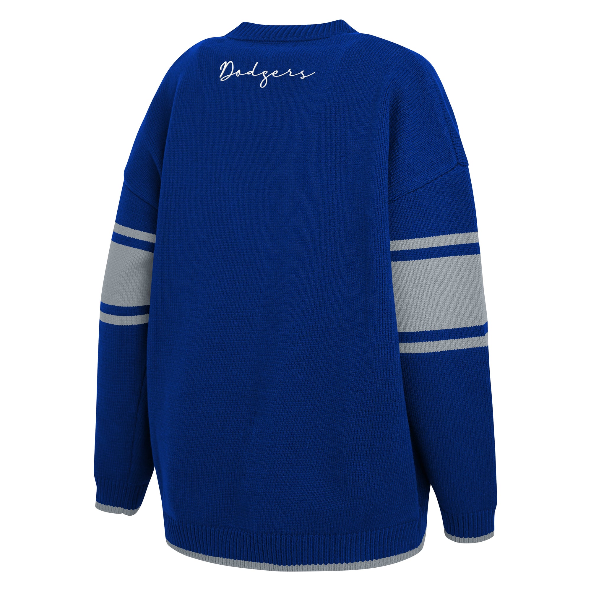 Women's WEAR by Erin Andrews Royal Los Angeles Dodgers Button-Up Knit Cardigan