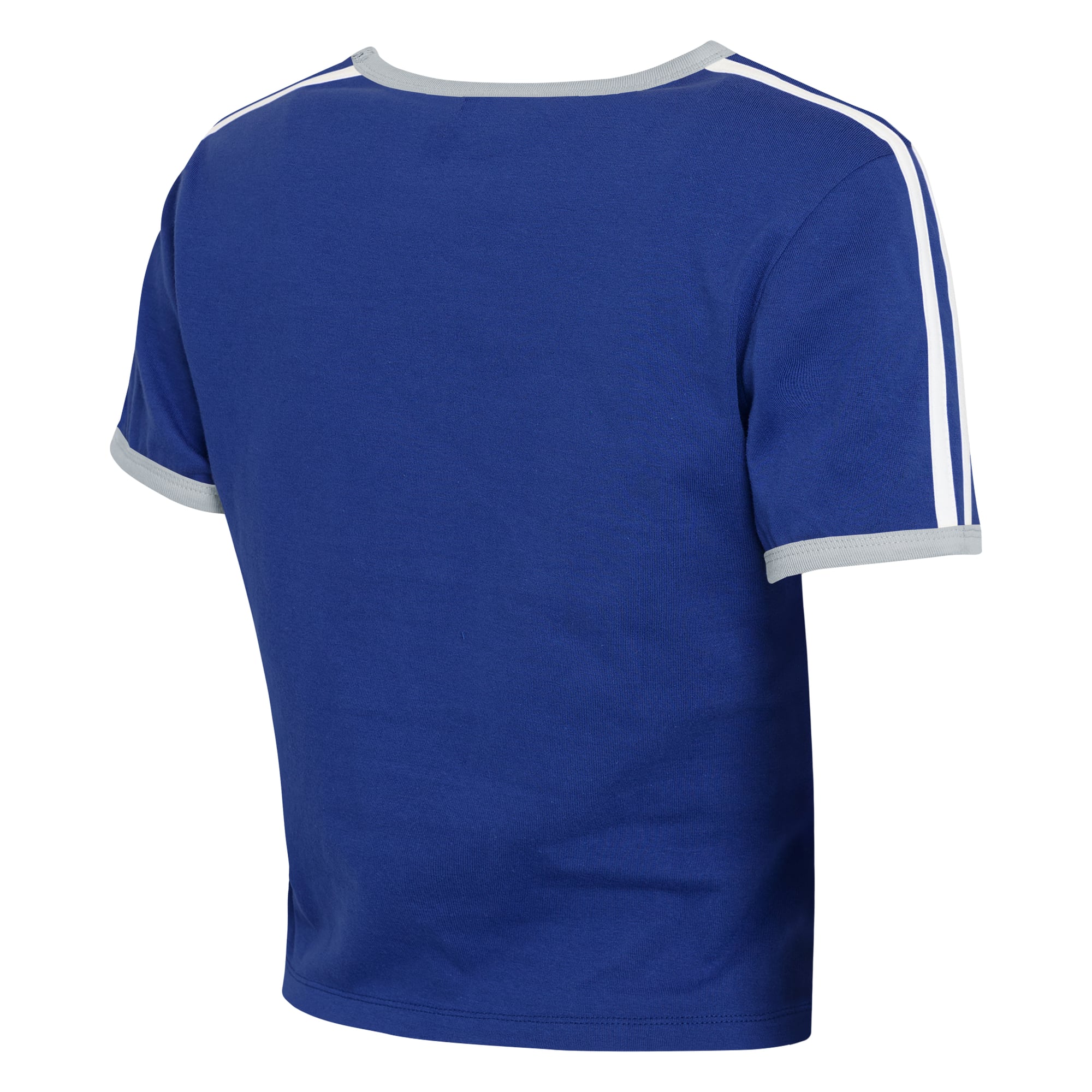 Women's WEAR by Erin Andrews  Royal Los Angeles Dodgers Cropped Throwback Ringer Baby T-Shirt