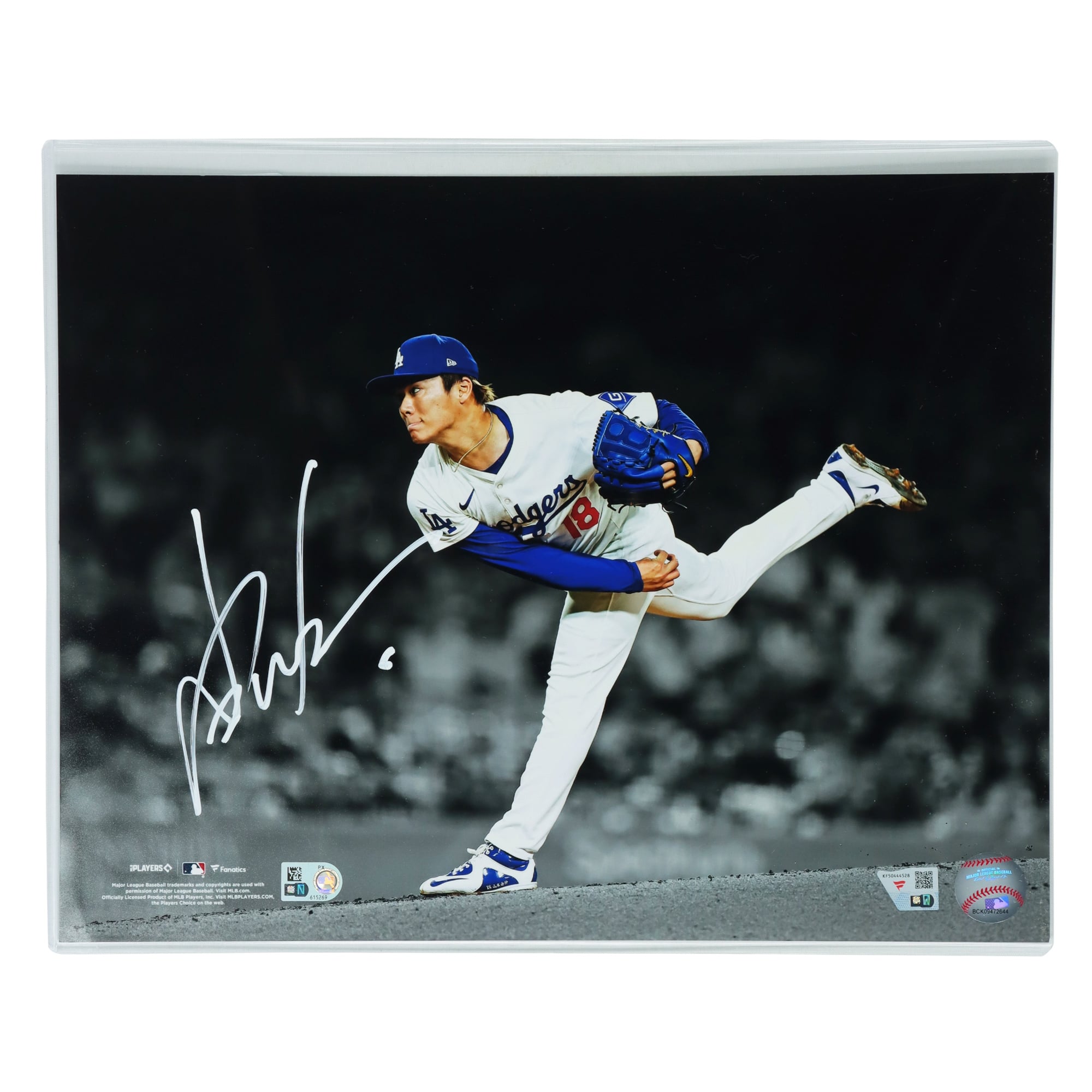 Fanatics Authentic ドジャース 山本由伸 直筆サイン入り 11 × 14 
