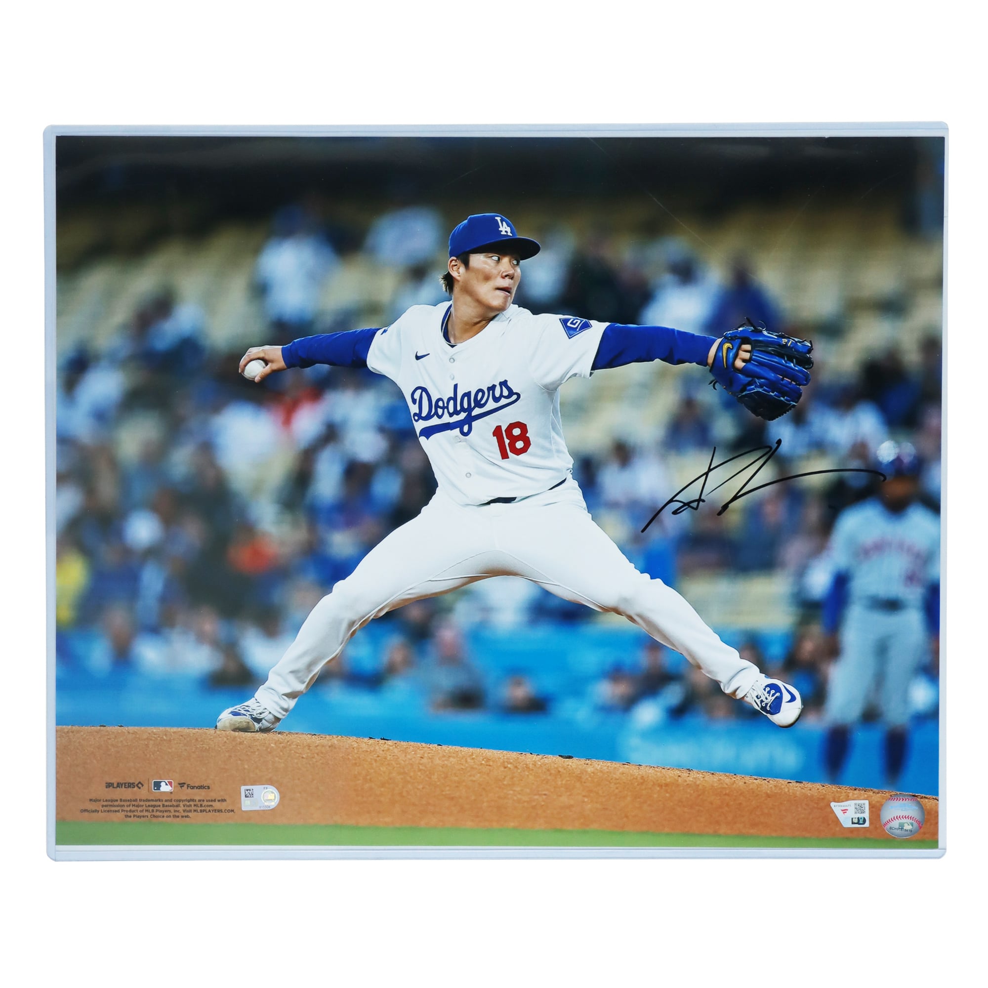 Fanatics Authentic ドジャース 山本由伸 直筆サイン入り 16 × 20 
