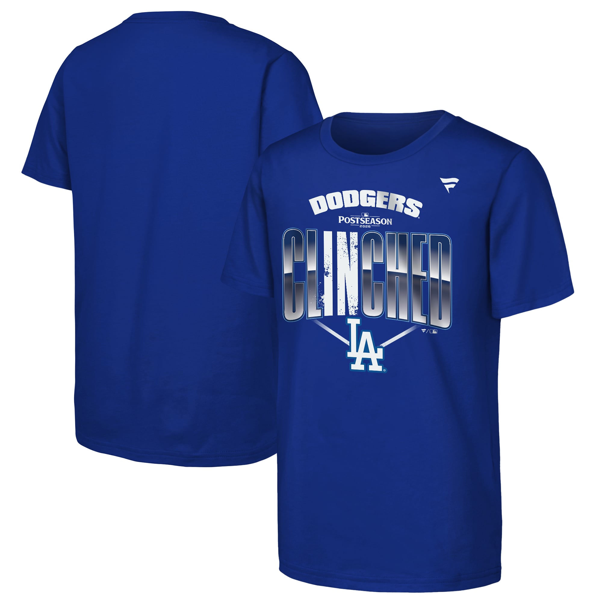 T-shirt Youth Fanatics Royal Los Angeles Dodgers 2026 MLB Postseason Locker Room