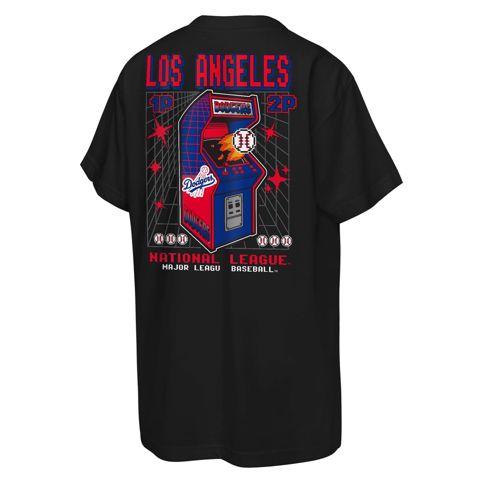 Youth Mitchell & Ness Black Los Angeles Dodgers Retro Arcade T-Shirt