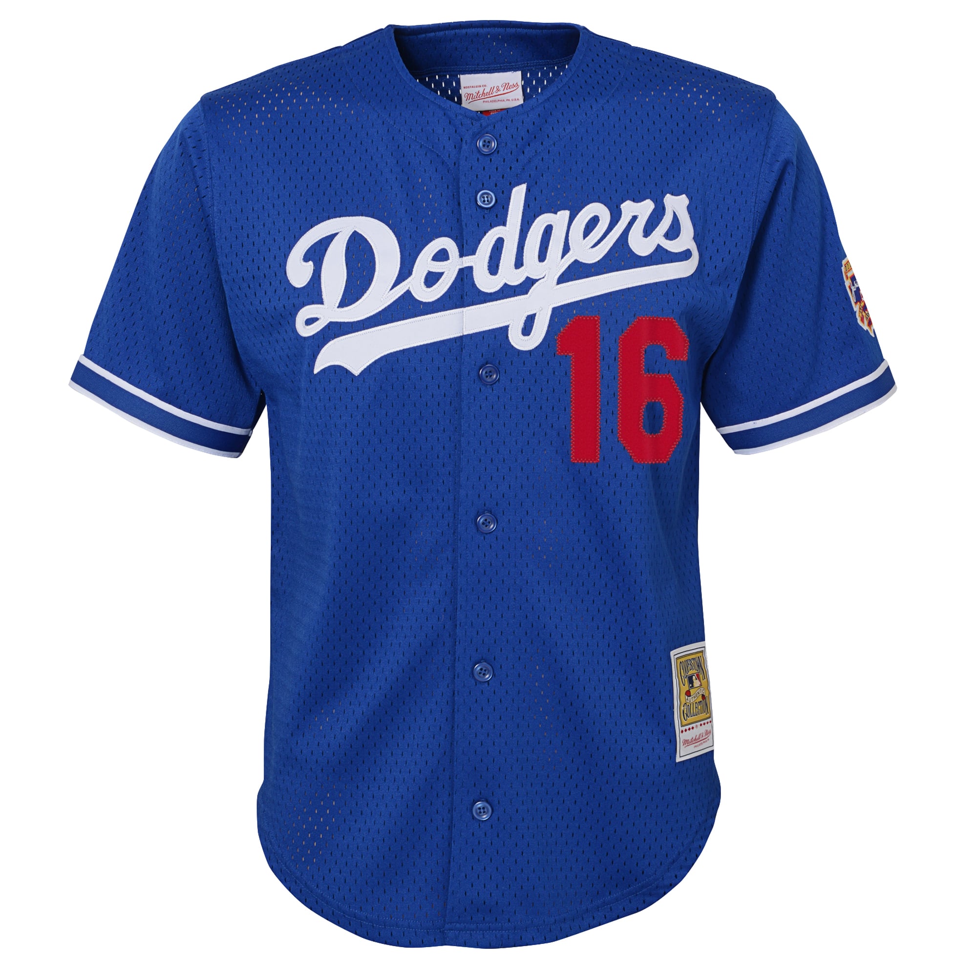 Youth Mitchell & Ness Hideo Nomo Royal Los Angeles Dodgers Cooperstown Collection Mesh Batting Practice Jersey